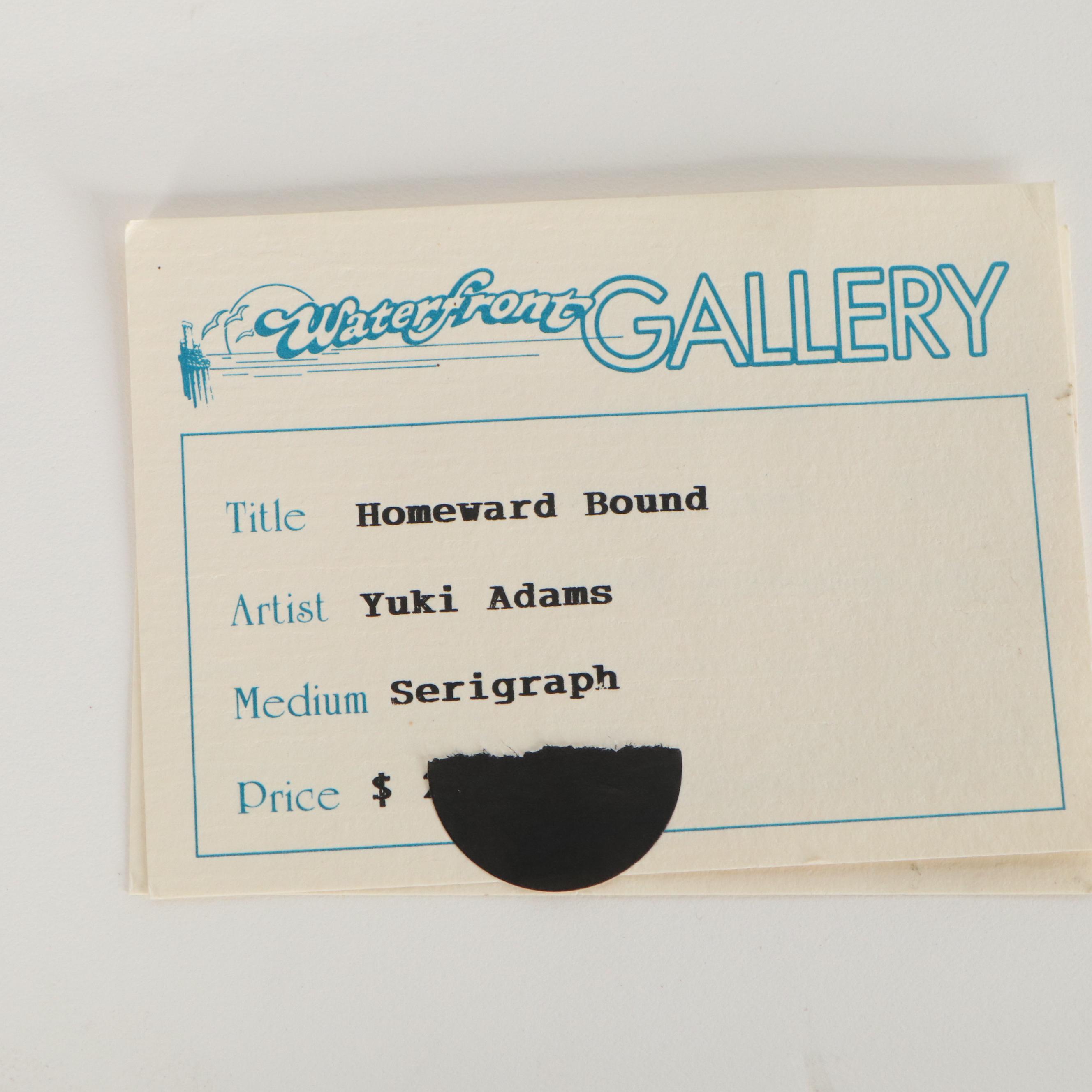 Yukie Adams Pacific Northwest Style Serigraph "Homeward Bound," 1992