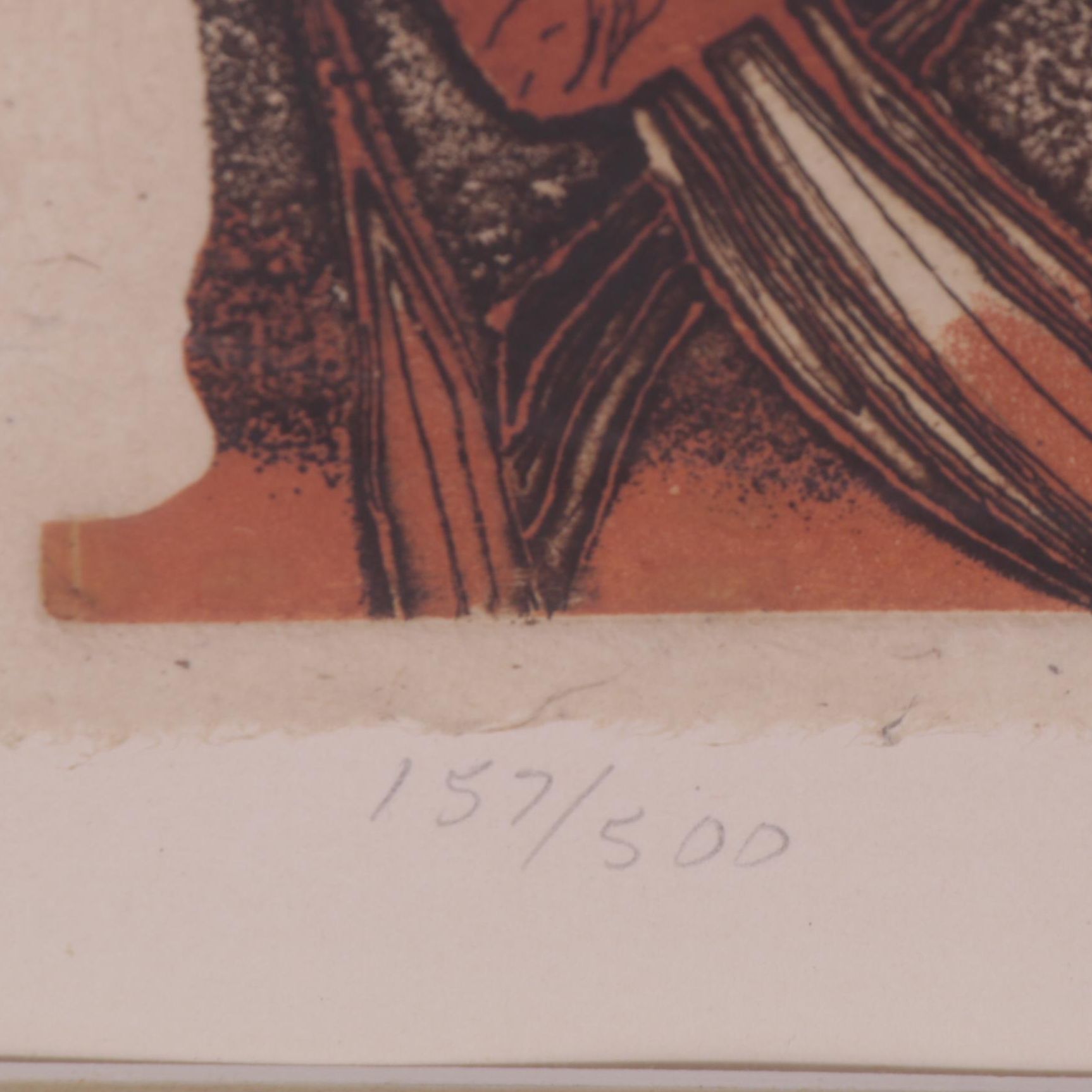 Frances Vella Embossed Colored Etching "Irises," Late 20th Century