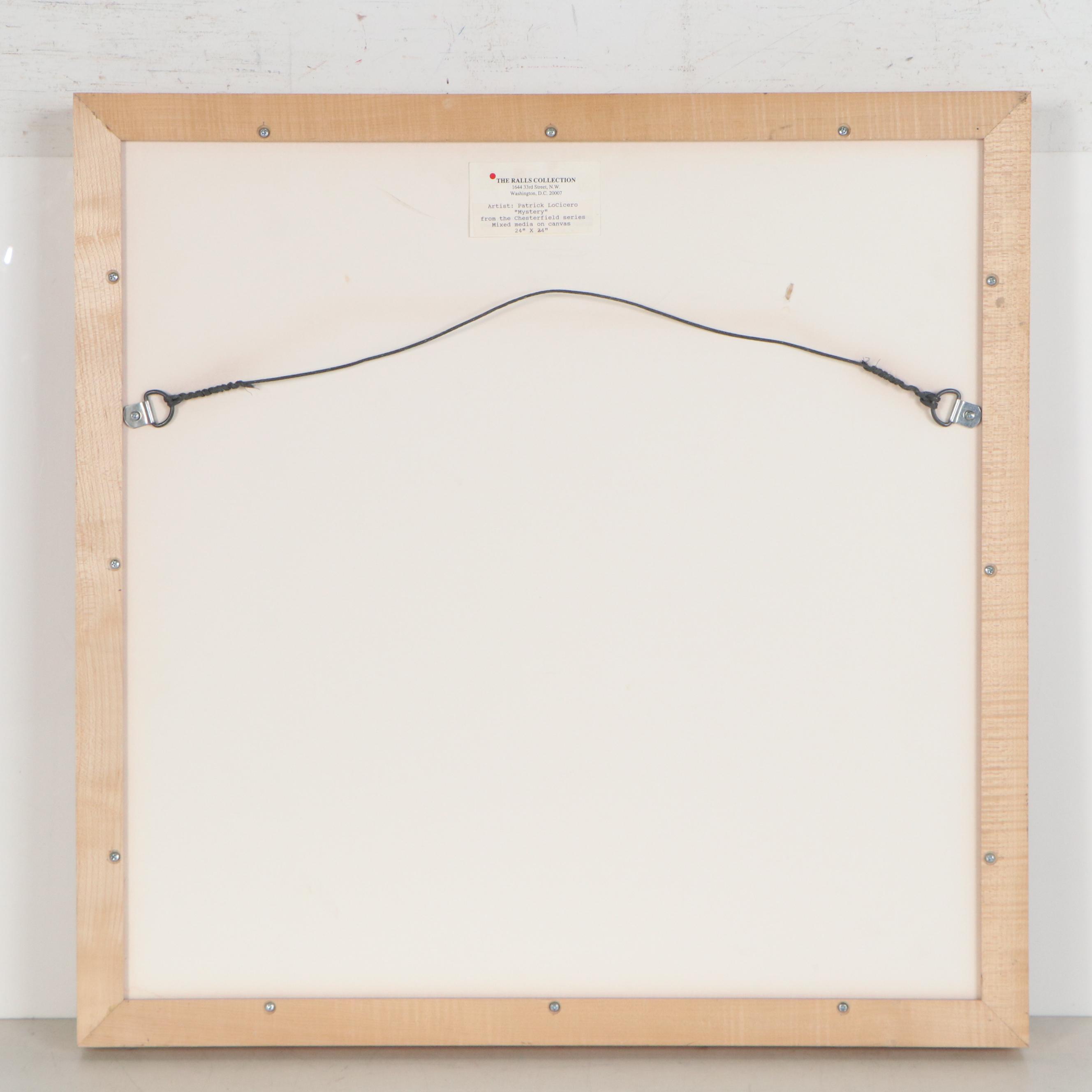 Patrick LoCicero Mixed Media Collage "Mystery", Late 20th Century