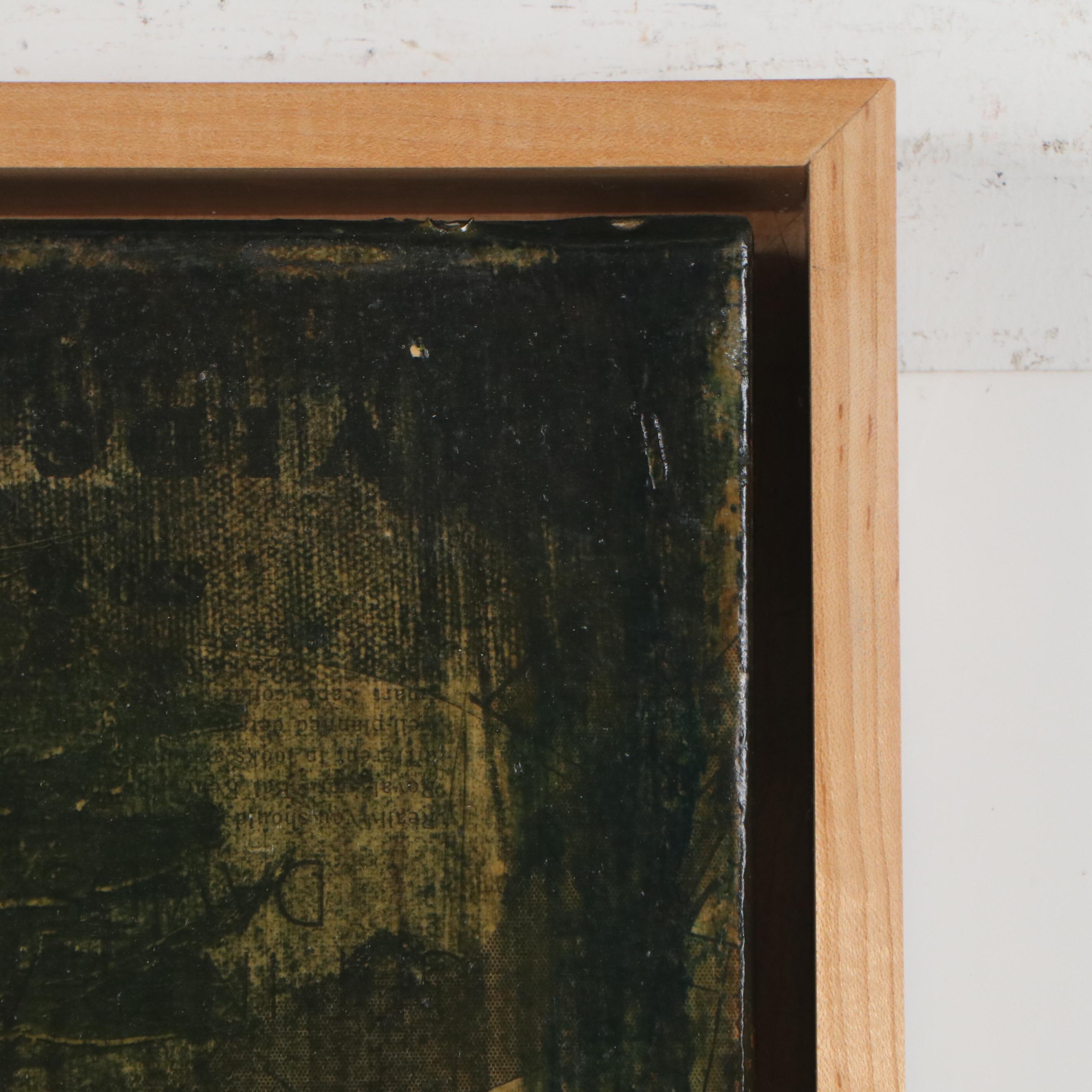 Patrick LoCicero Mixed Media Collage "Mystery", Late 20th Century