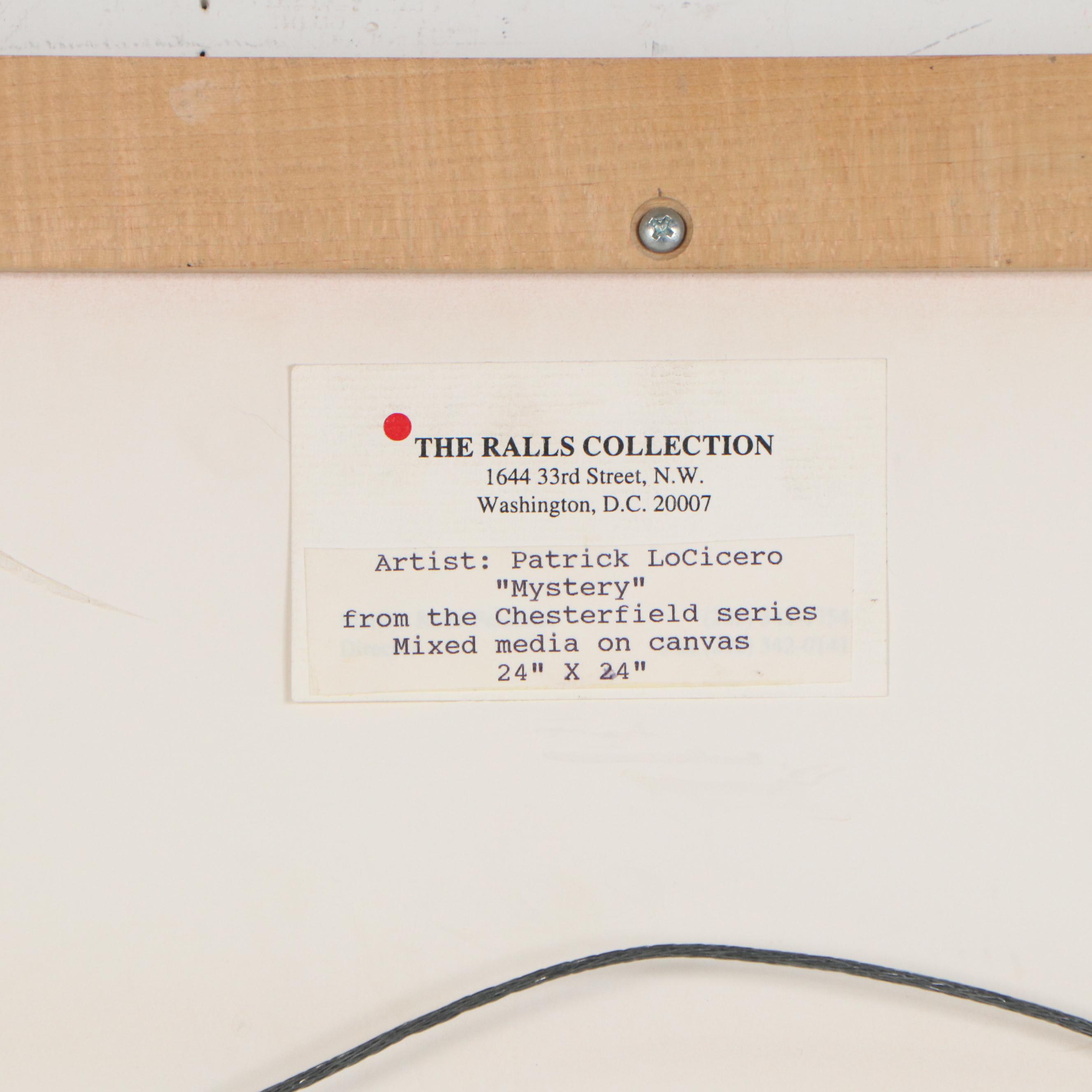 Patrick LoCicero Mixed Media Collage "Mystery", Late 20th Century