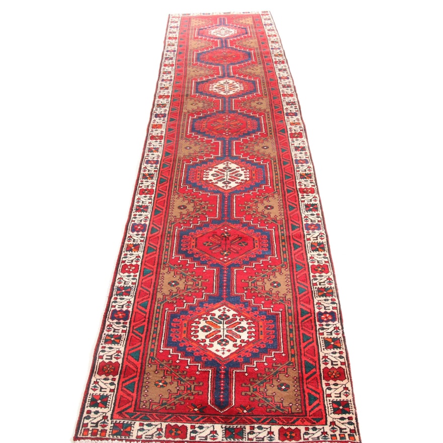 3' x 14' Hand-Knotted Northwest Persian Runner, 1960s