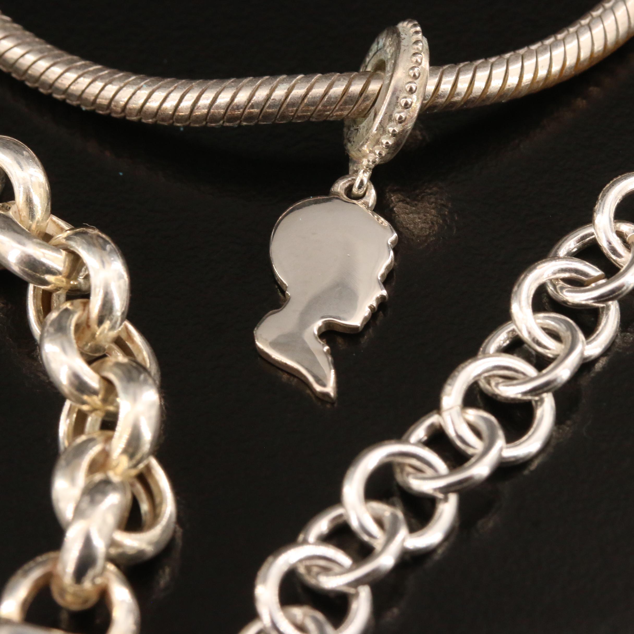 Sterling Silver Bracelets Featuring Pandora Bracelet