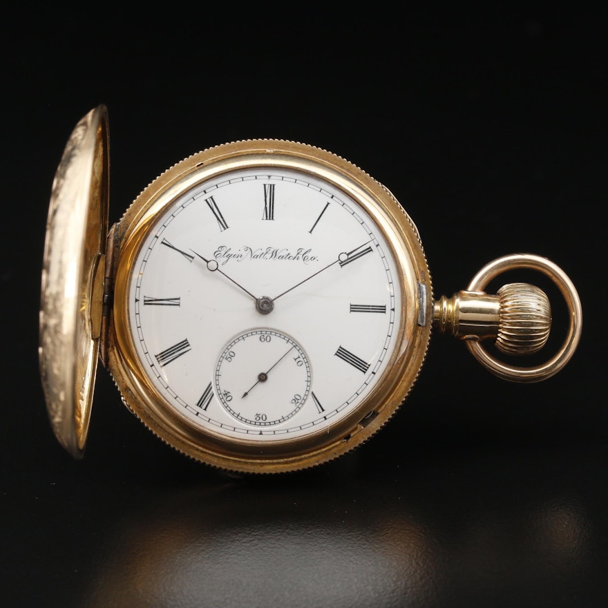 1891 Elgin National Watch Co. Gold Filled Hunting Case Pocket Watch