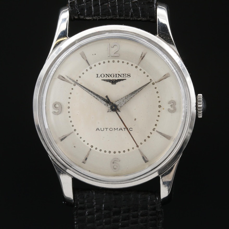 Vintage Longines Stainless Steel Automatic Wristwatch