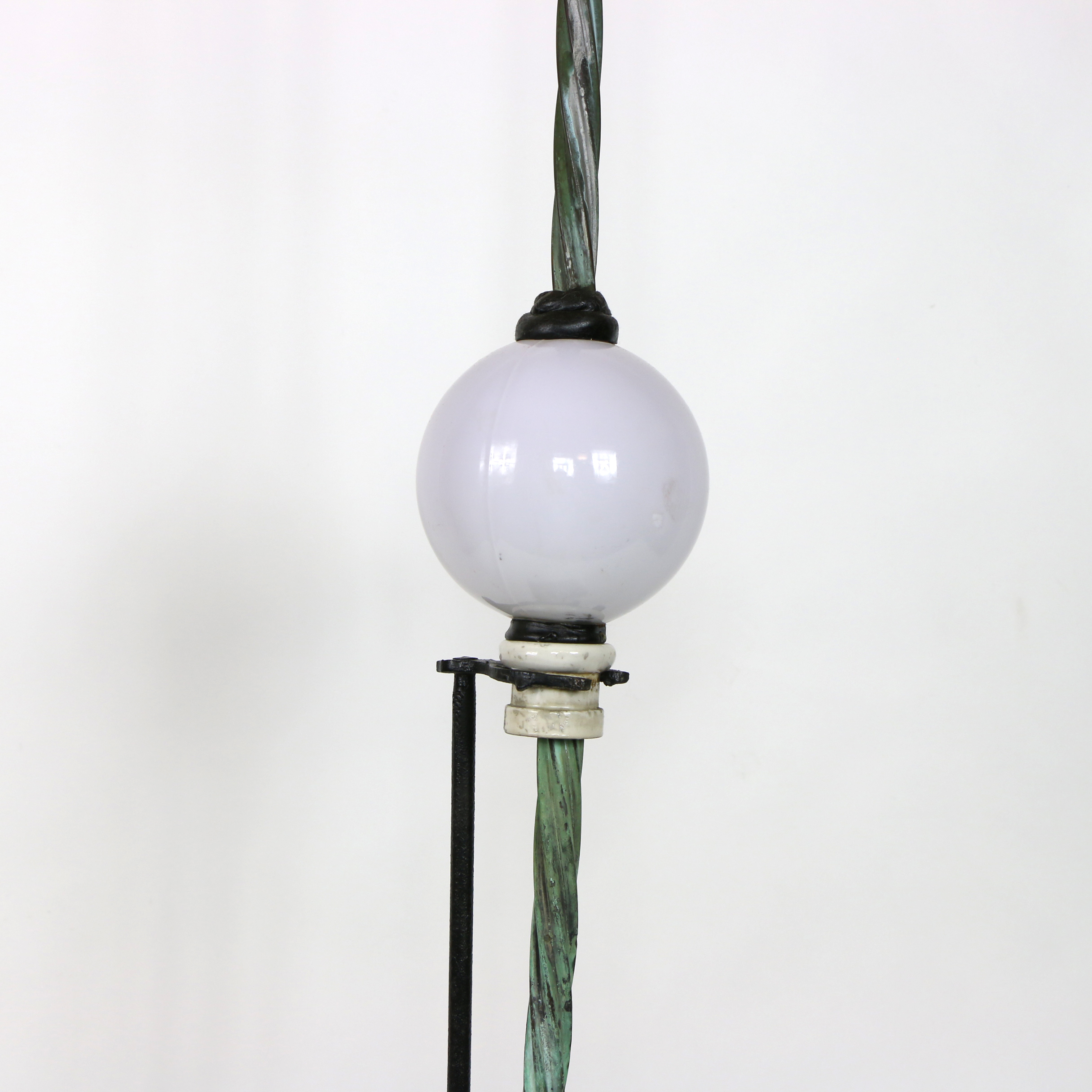 Victorian Roof Top Lightning Rod with Glass Insulator Ball