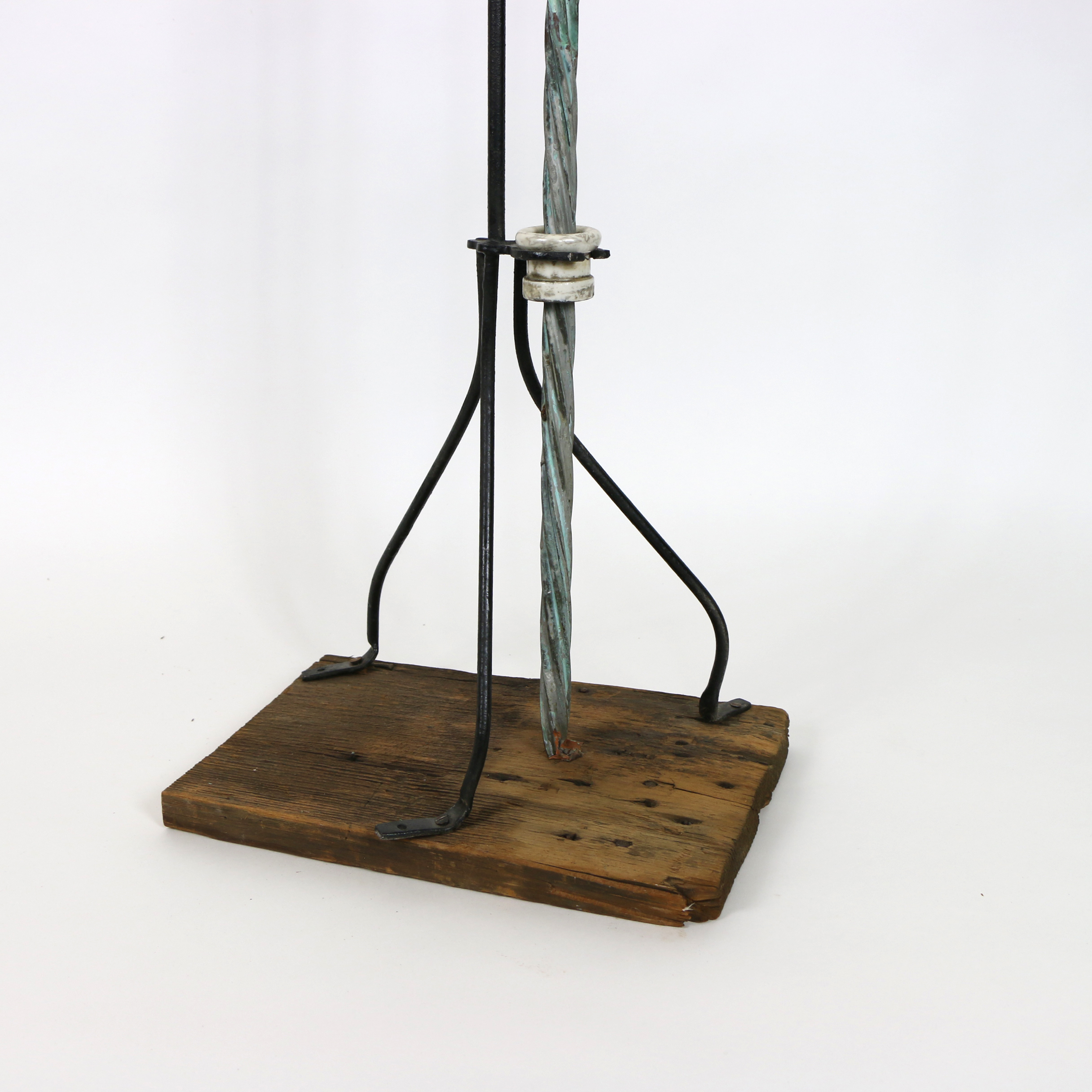 Victorian Roof Top Lightning Rod with Glass Insulator Ball