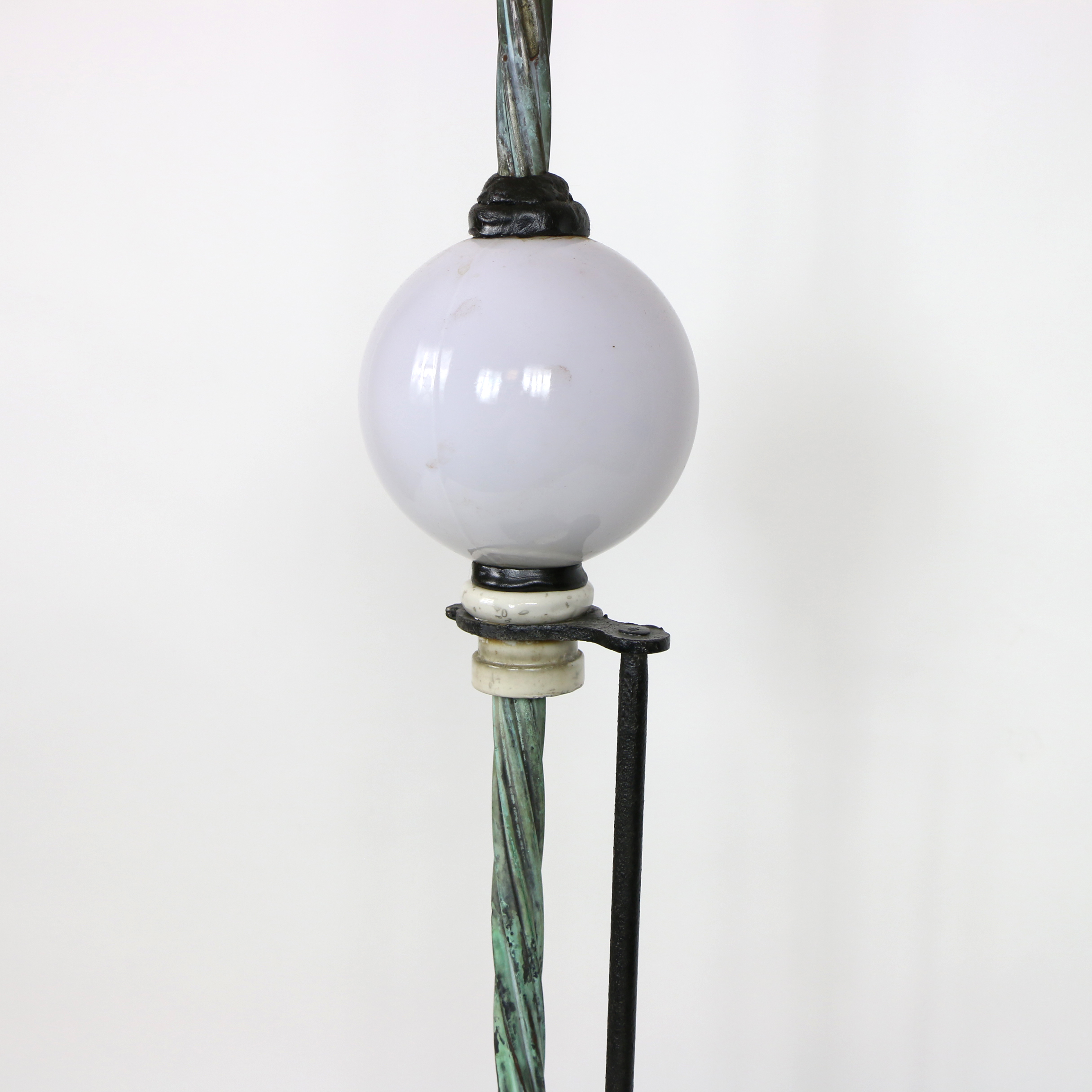 Victorian Roof Top Lightning Rod with Glass Insulator Ball