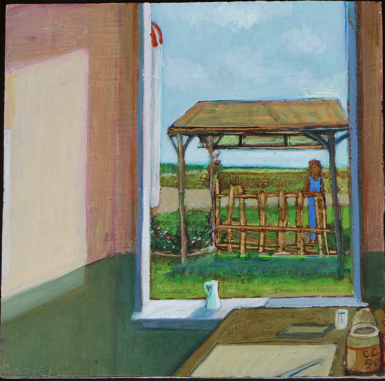 Cole Carothers Oil Painting "Opal Sky", 1990