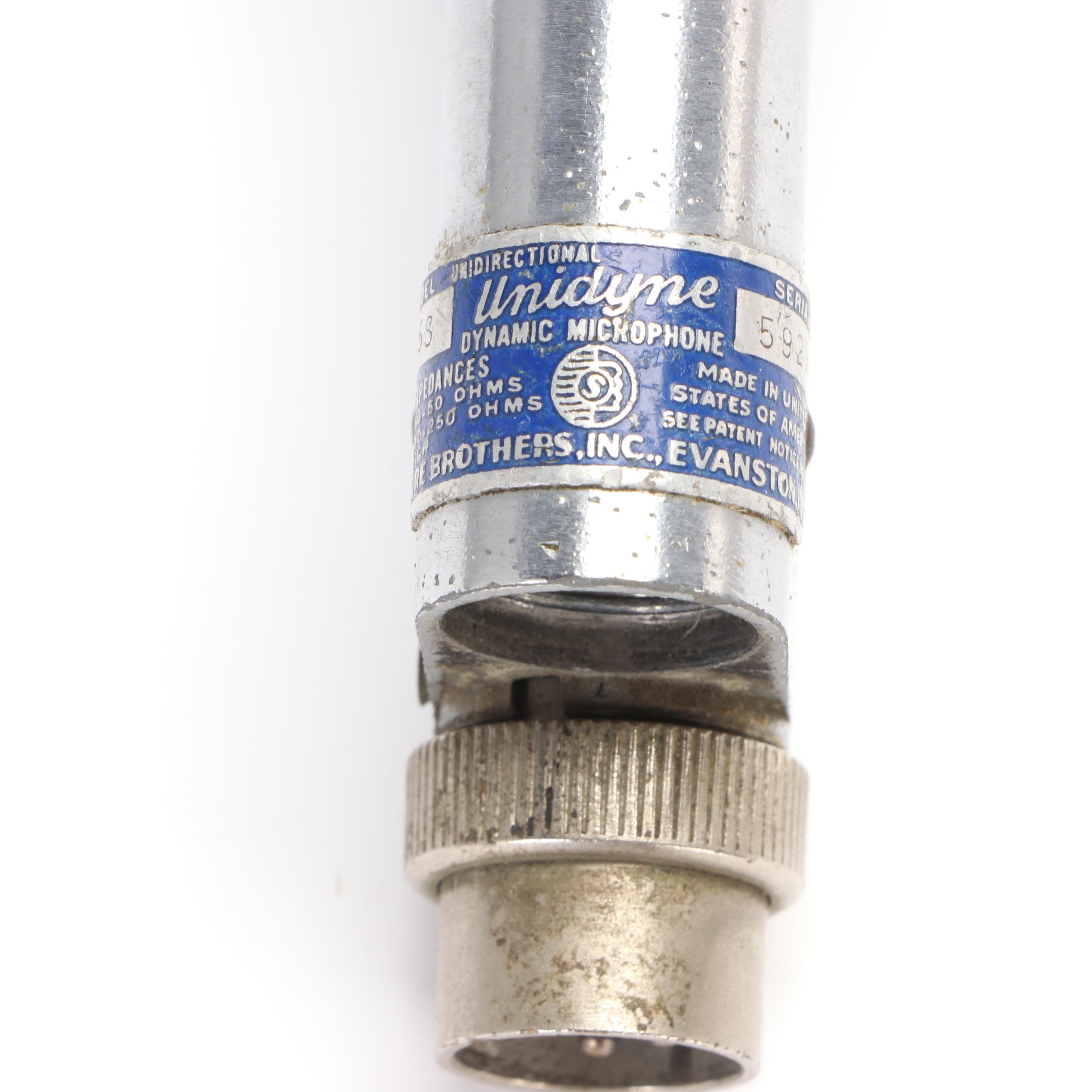 Shure 55S Unidyne Dynamic Microphone, circa 1959