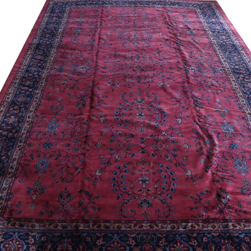 10'9.5 x 18' Hand-Knotted Palace Sized Signed Persian Fine Weave Wool Rug