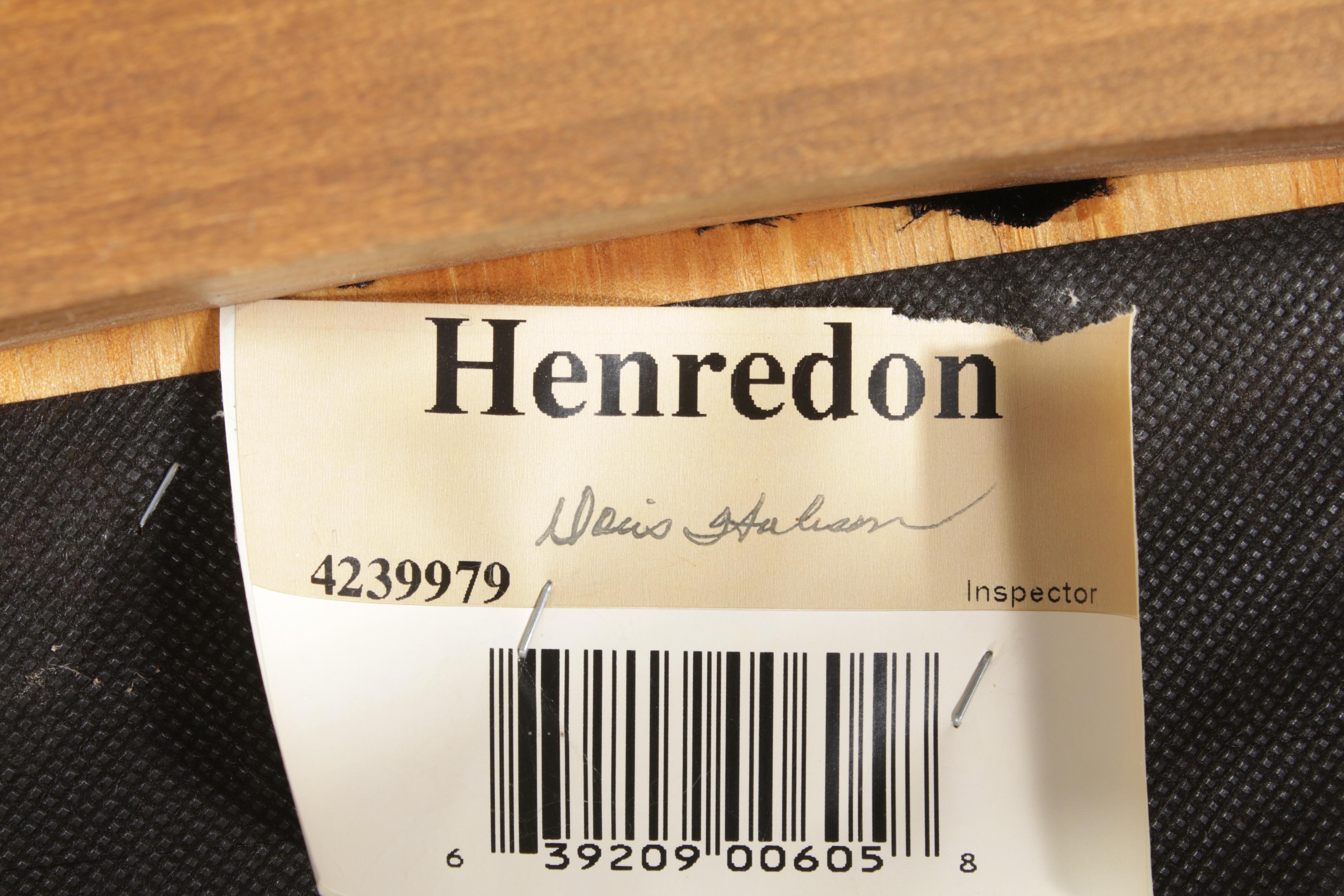 Three Henredon Empire Style Velveteen Upholstered Chairs