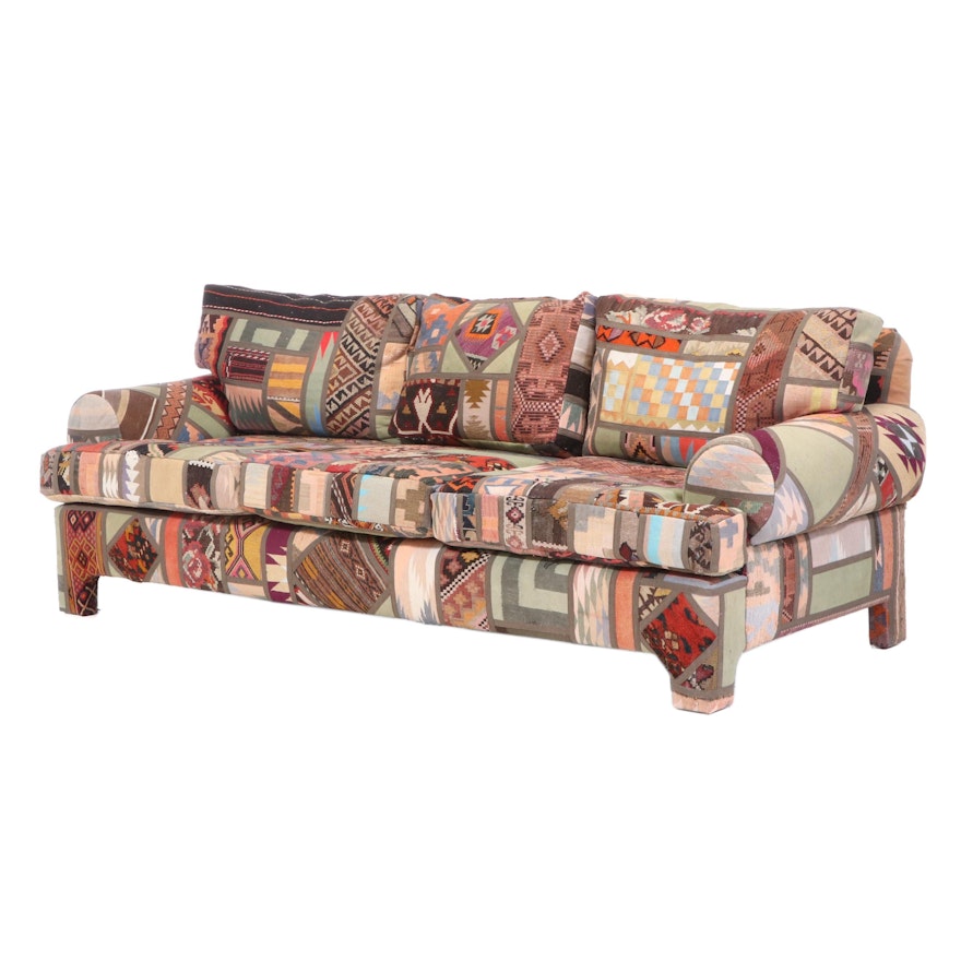 Seret & Sons Santa Fe Patchwork Rug Upholstered Sofa