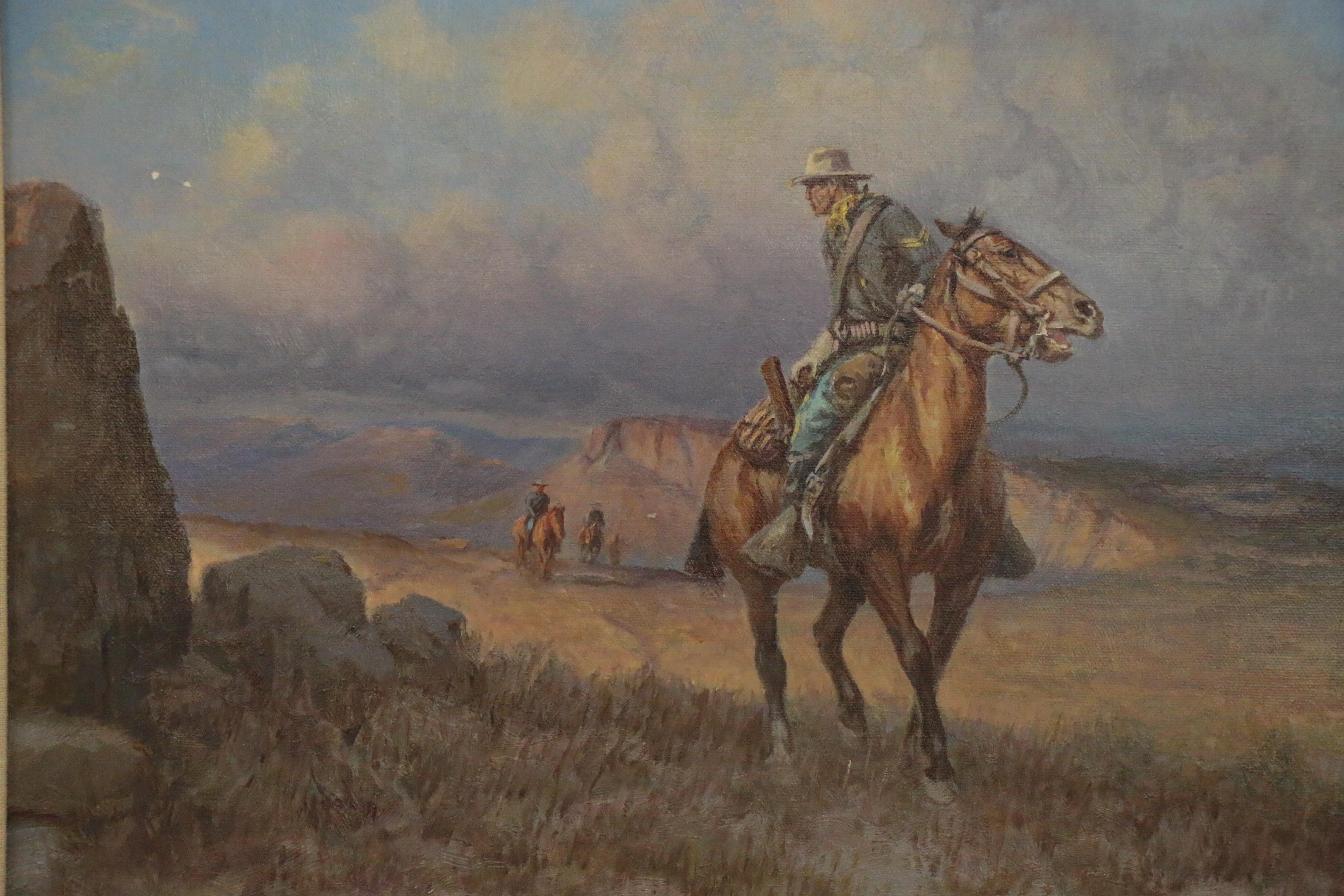 Olaf Carl Wieghorst Oil Painting "Cavalry Trooper 1880"