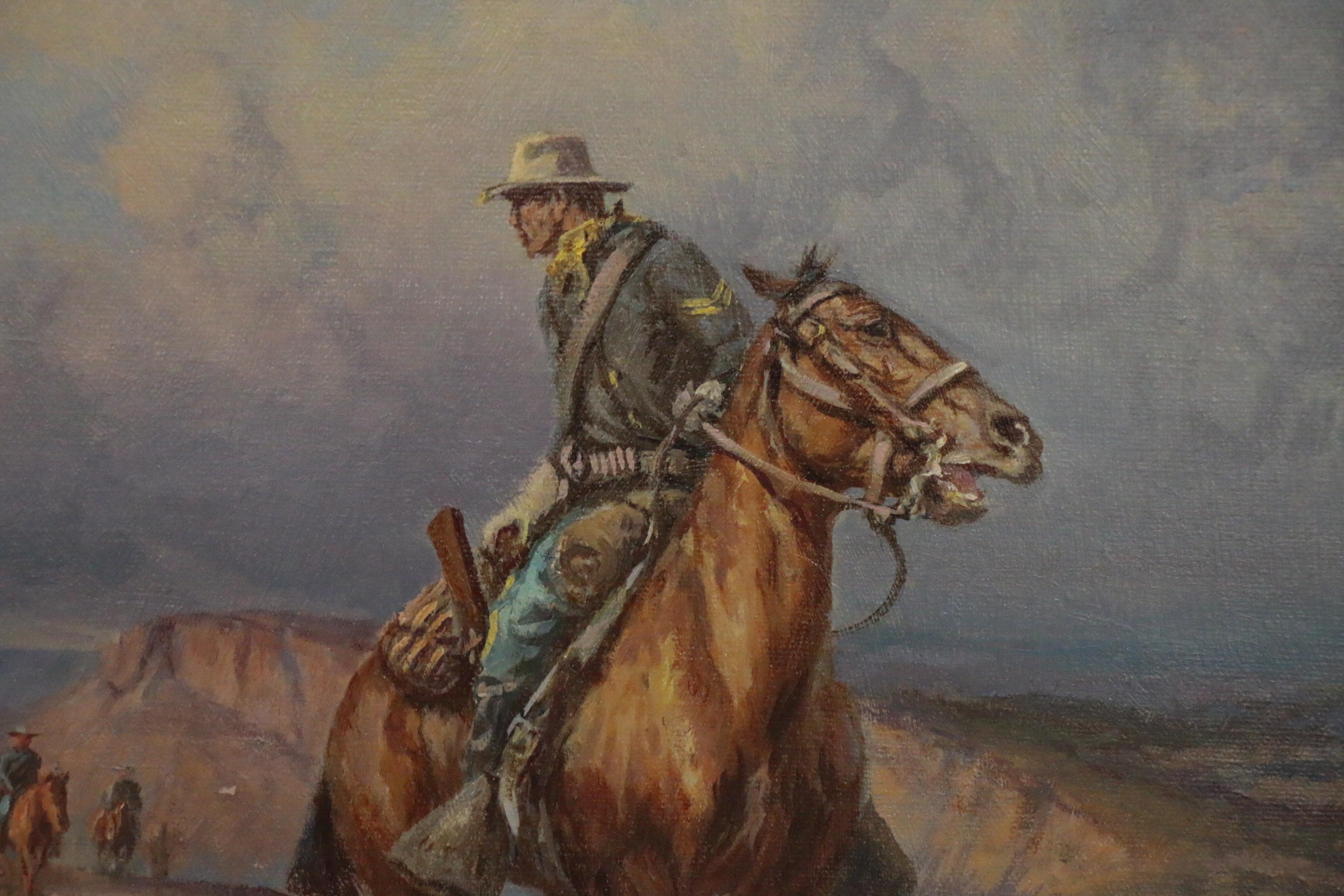 Olaf Carl Wieghorst Oil Painting "Cavalry Trooper 1880"