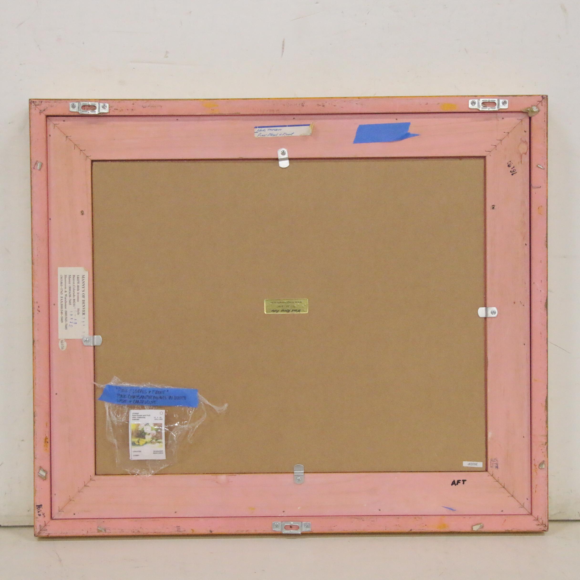 Hedi Moran Still Life Oil Painting "Pink Florals and Fruit"