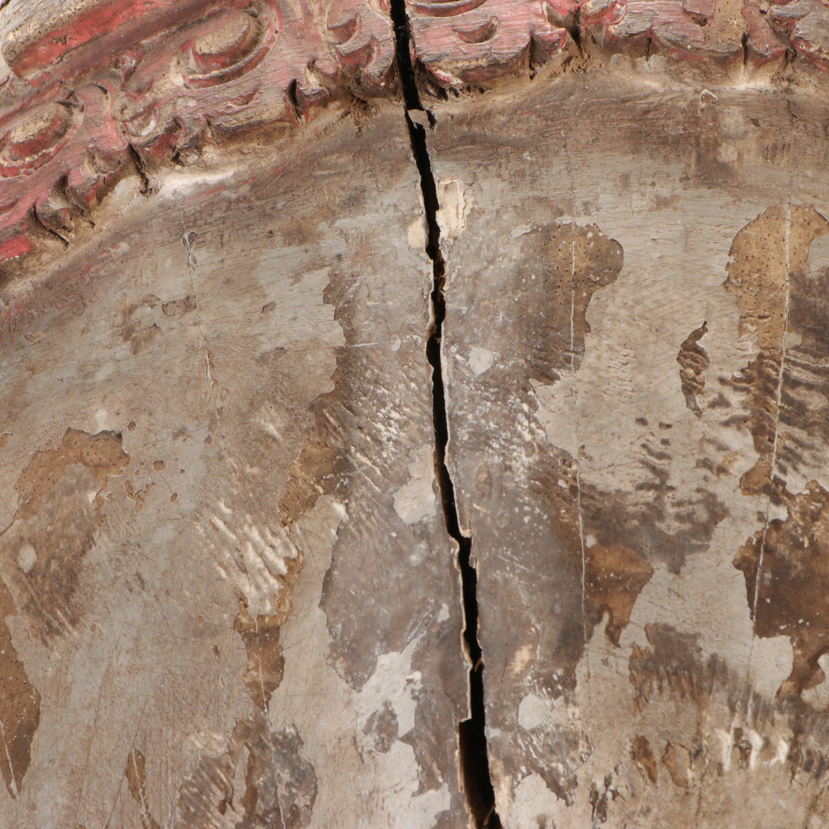 Indian Style Wooden Elephant Statue, 20th Century