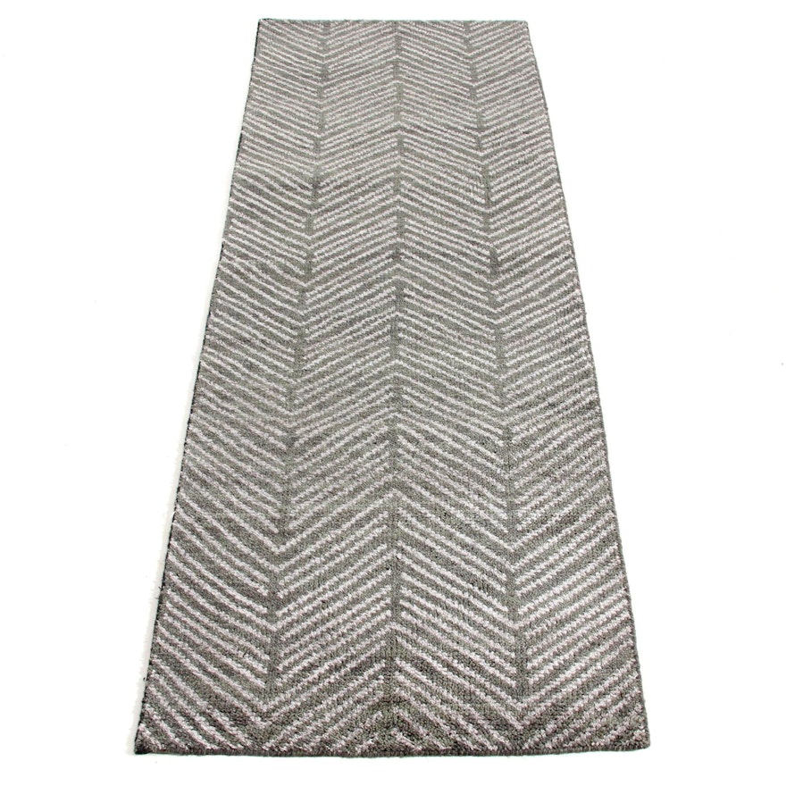 2'5 x 6'10 Hand-Knotted Indo Moroccan Runner, 2010s