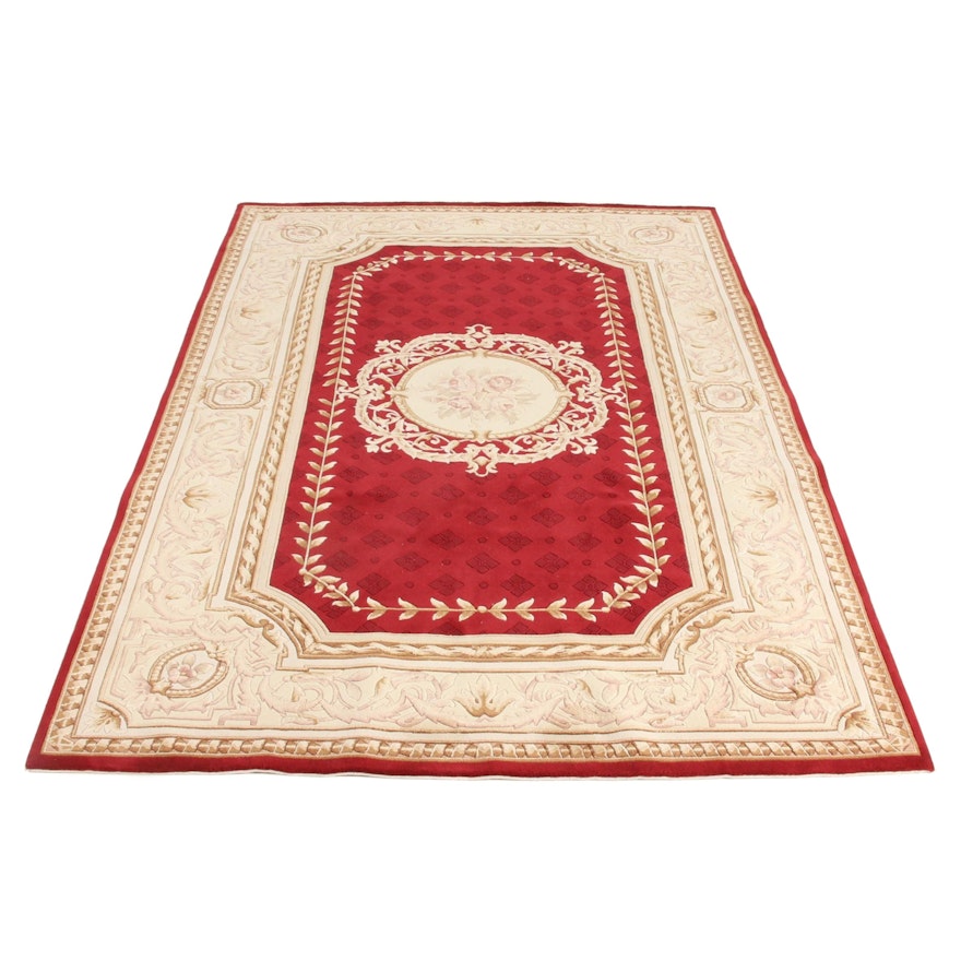 5'9 x 8'9 Hand-Knotted Sino-French Savonnerie Rug, 2000s