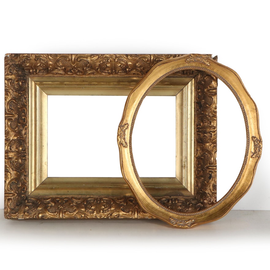 Gilt Wood Frames Including Baroque Style Molding, Early to Mid  20th Century