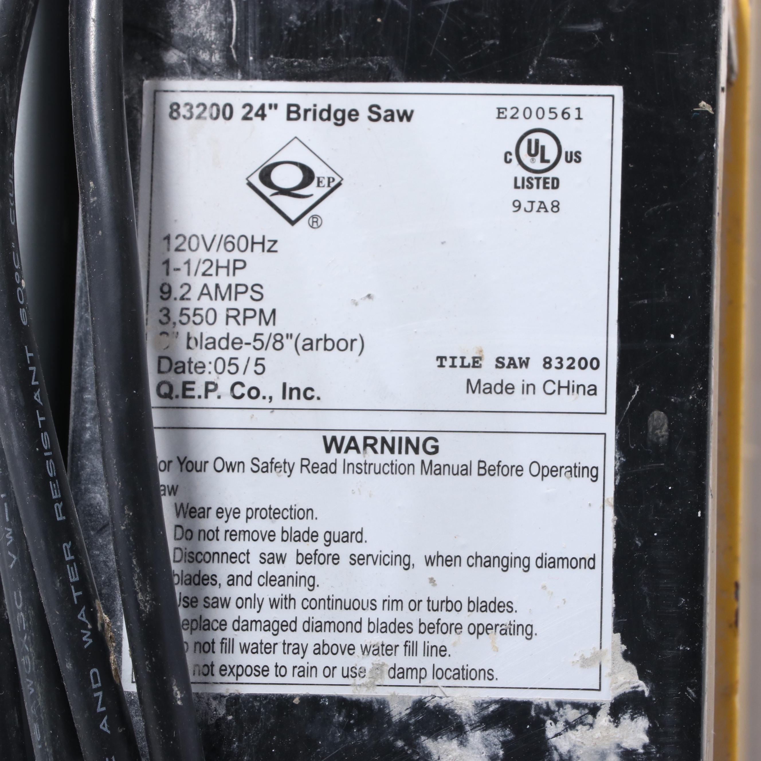 QEP 83200 24" Bridge Saw