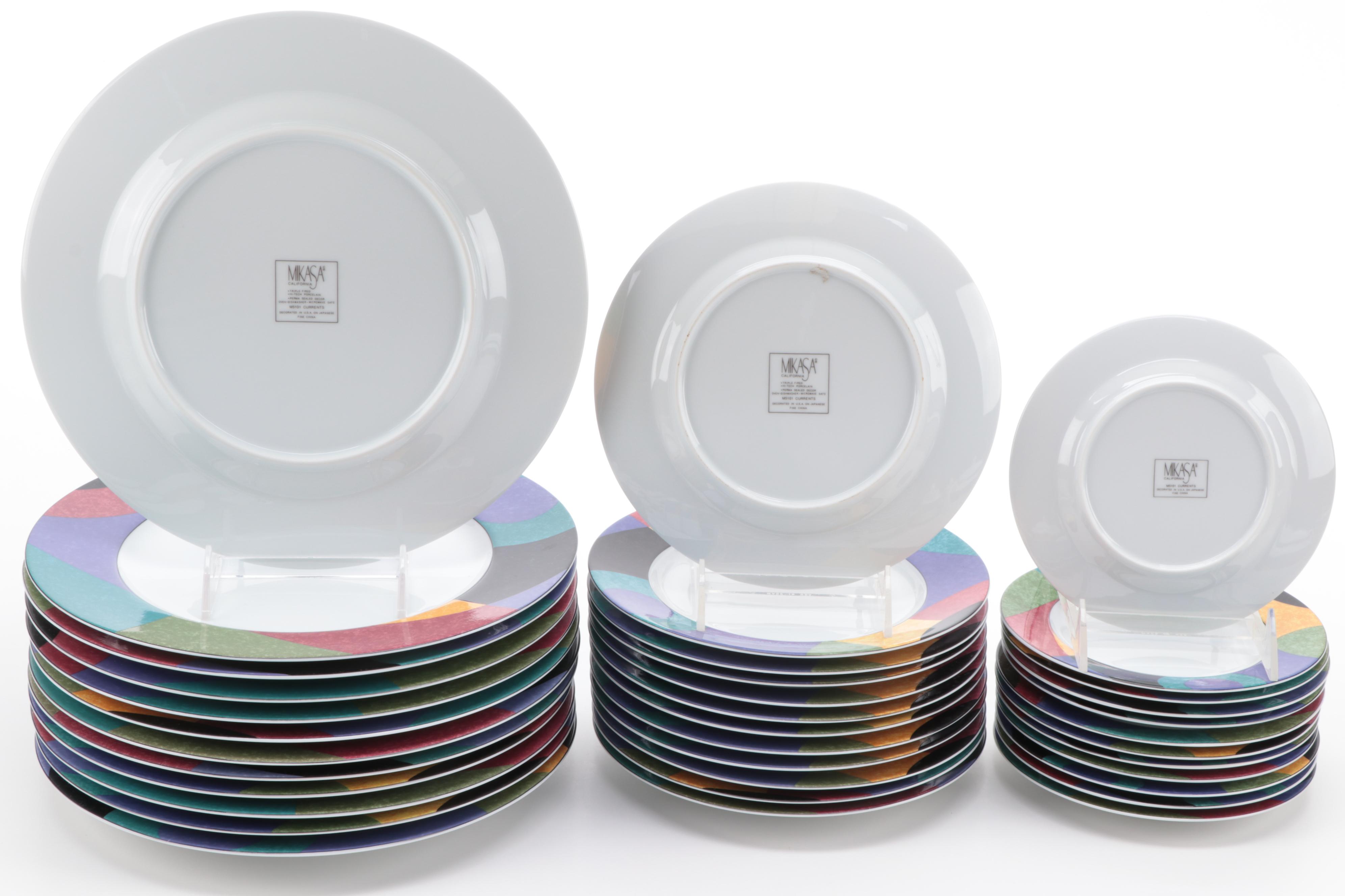 Mikasa "Currents" Porcelain Dinnerware and Serveware, 1993–2004
