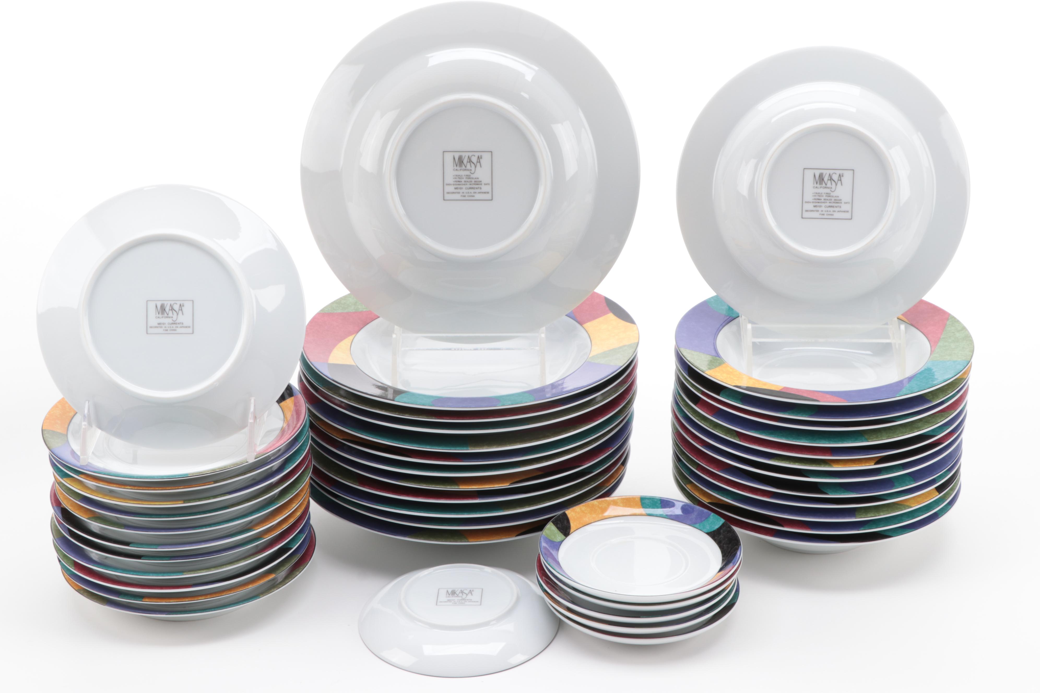 Mikasa "Currents" Porcelain Dinnerware and Serveware, 1993–2004