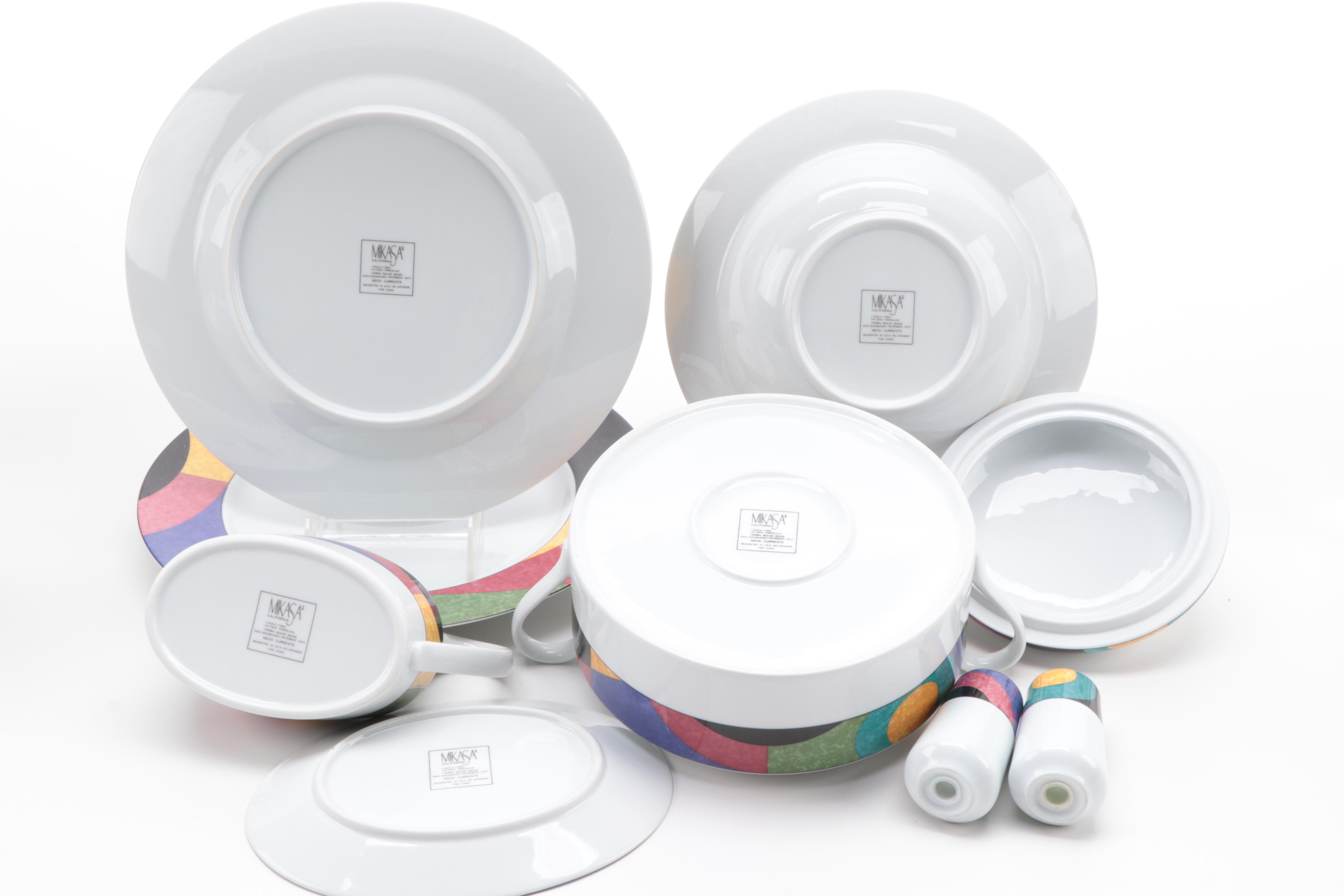 Mikasa "Currents" Porcelain Dinnerware and Serveware, 1993–2004