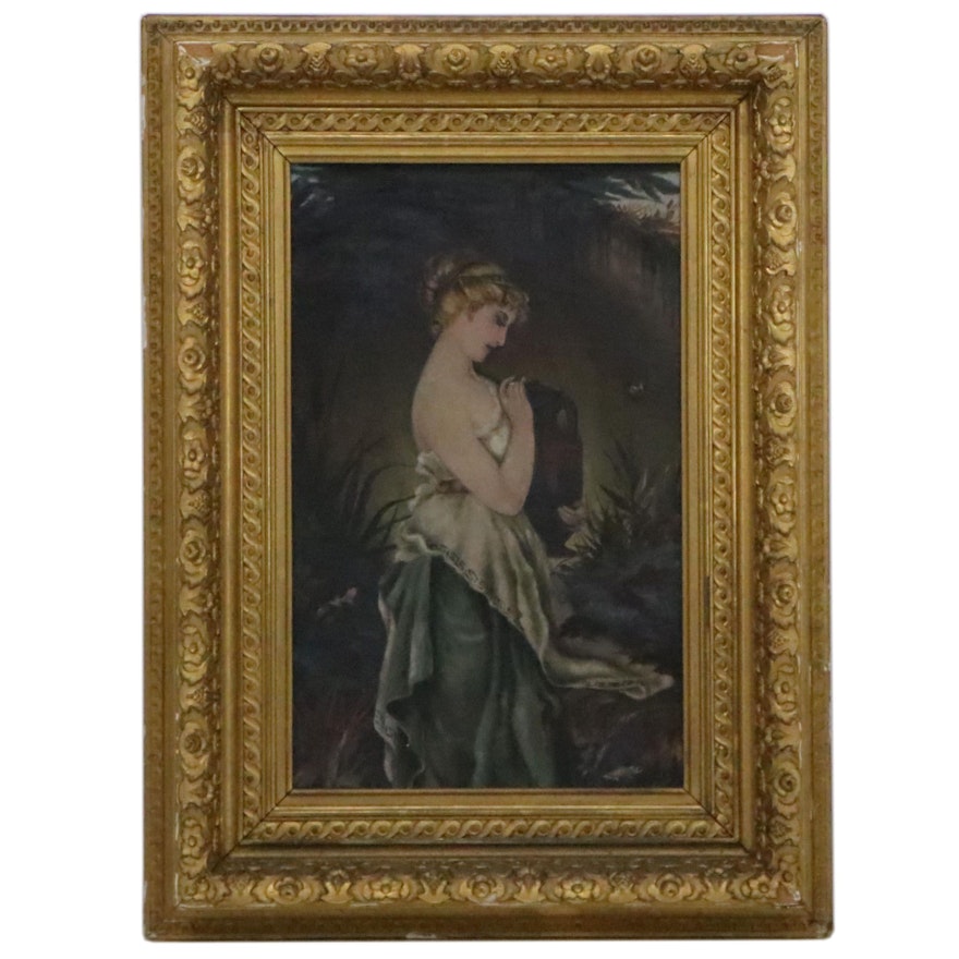 Copy Oil Painting after Robert Julius Beyschlag "Psyche," Late 19th Century