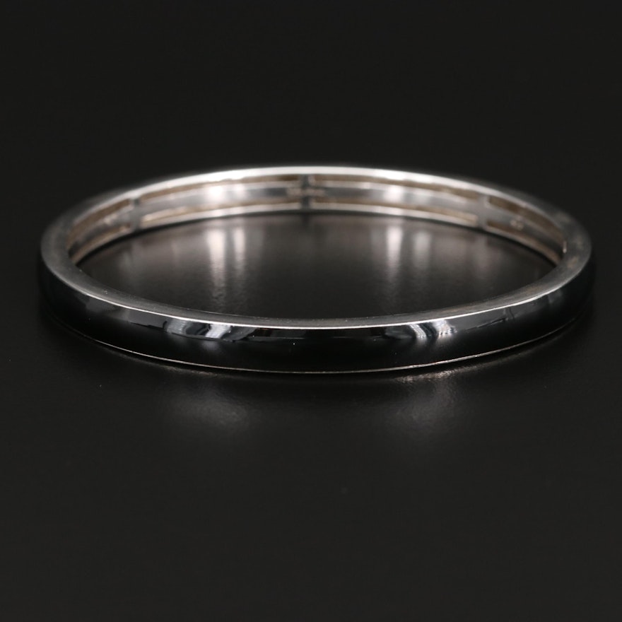 Sterling Enamel Inlay Bangle