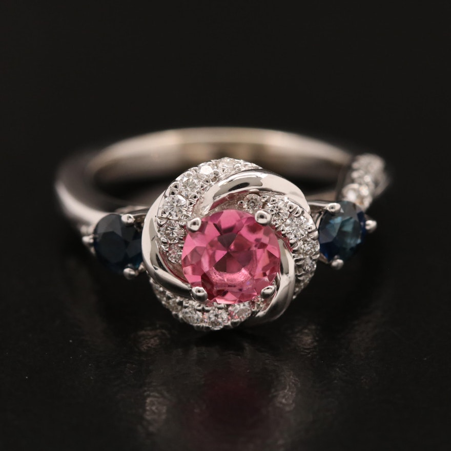 Vera Wang Love 14K Tourmaline, Sapphire and Diamond Ring