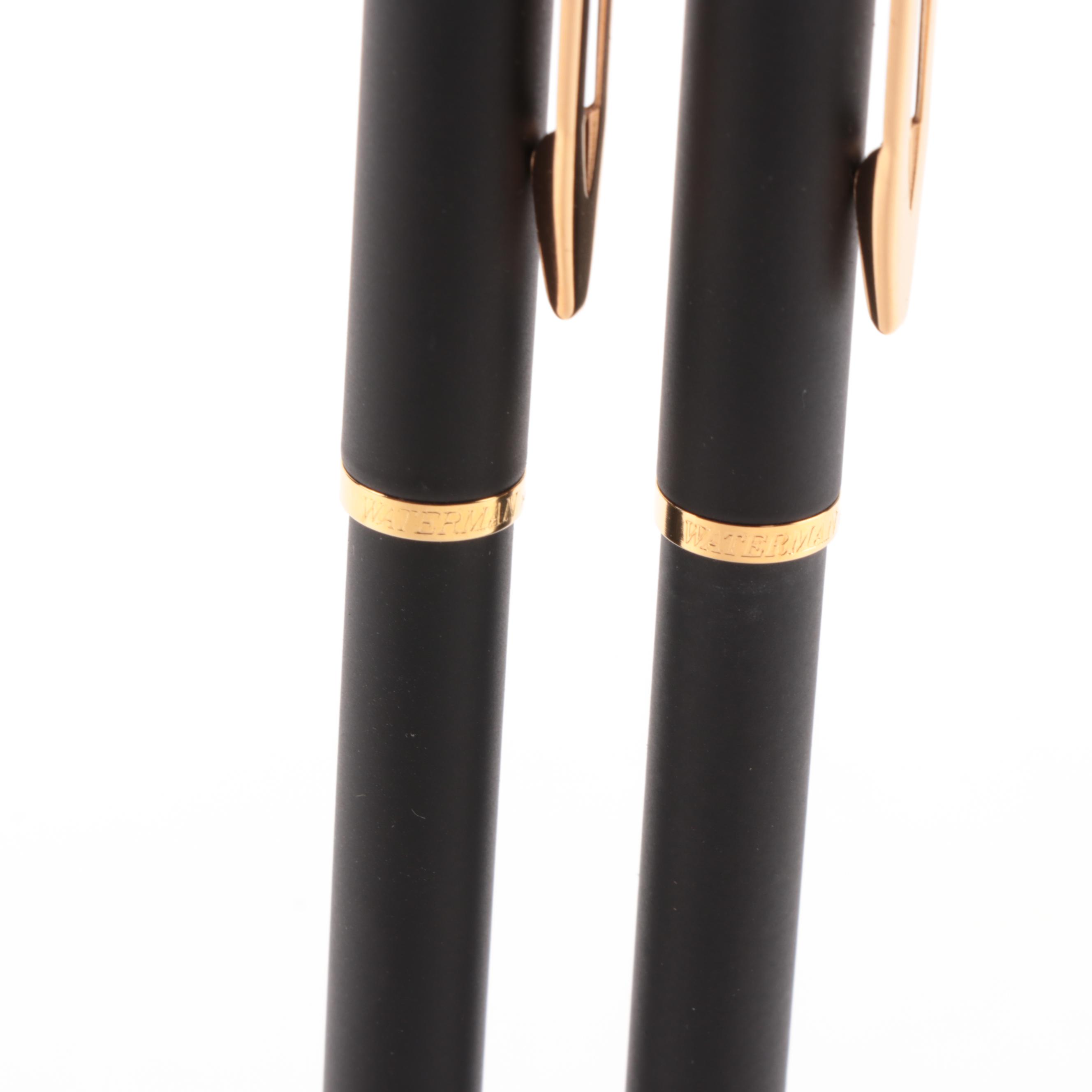 Waterman Commemorative Ballpoint Retractable Pens with Case