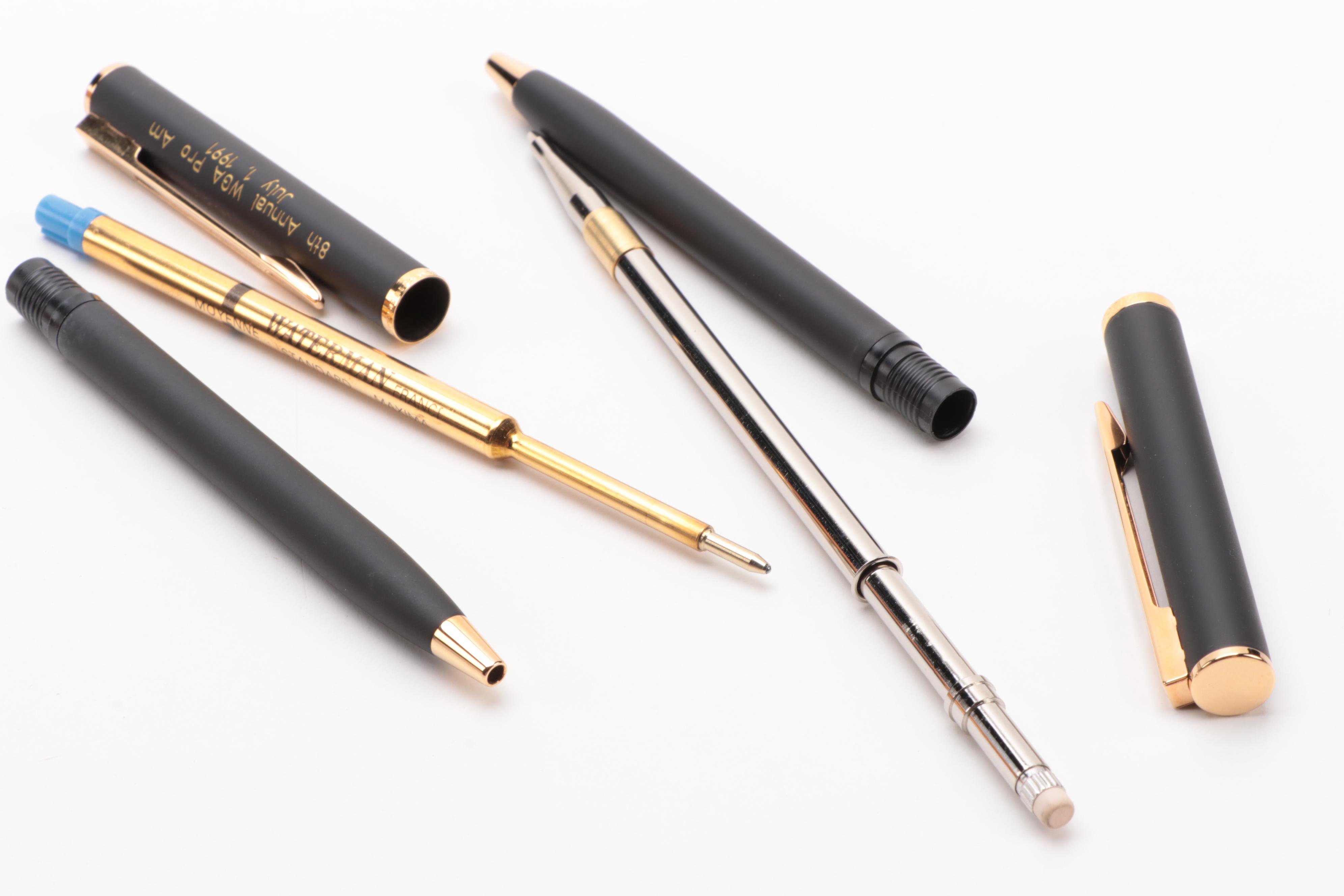 Waterman Commemorative Ballpoint Retractable Pens with Case