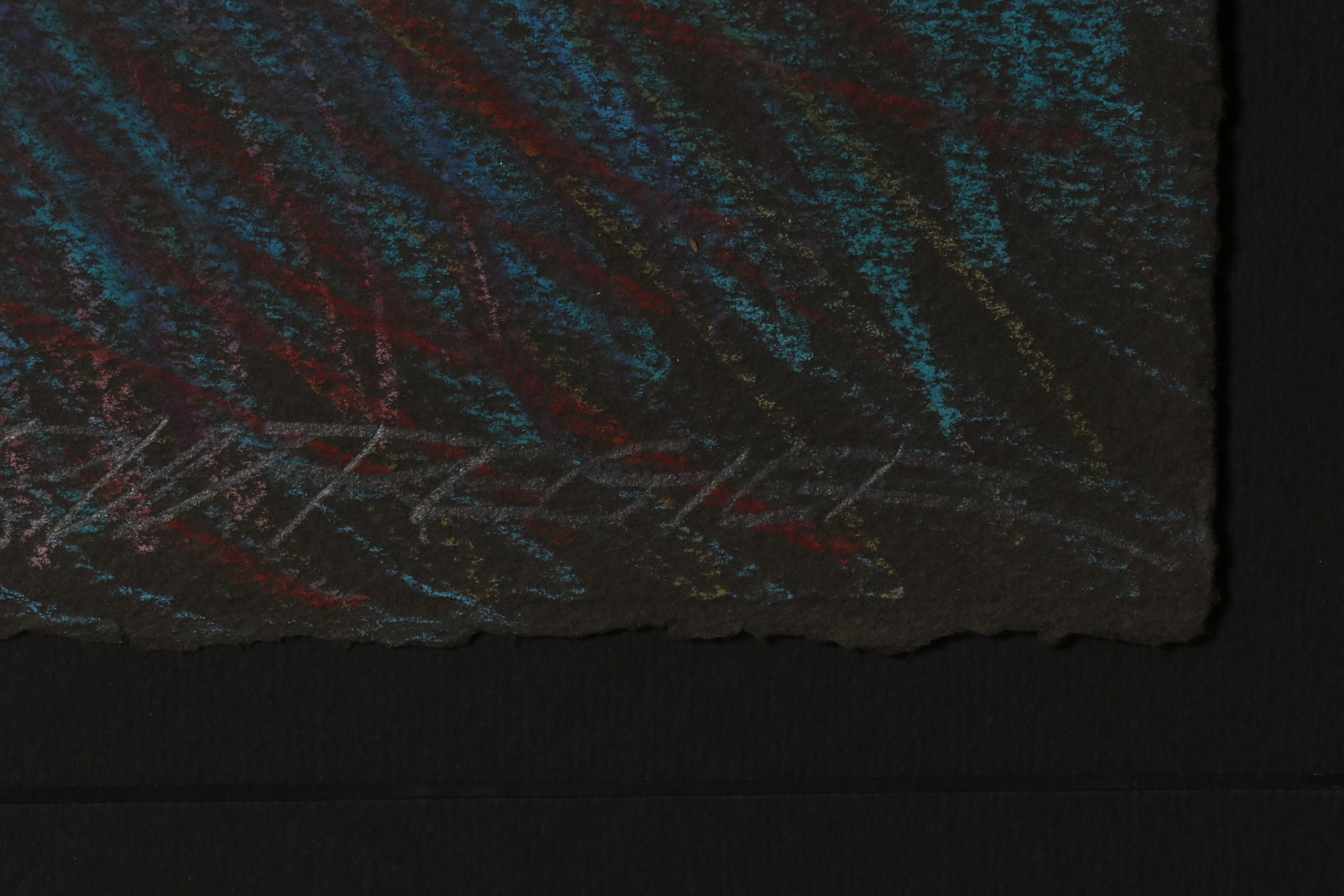 Robert W. Regier Pastel Drawing of Geometric Abstract Composition, 20th Century