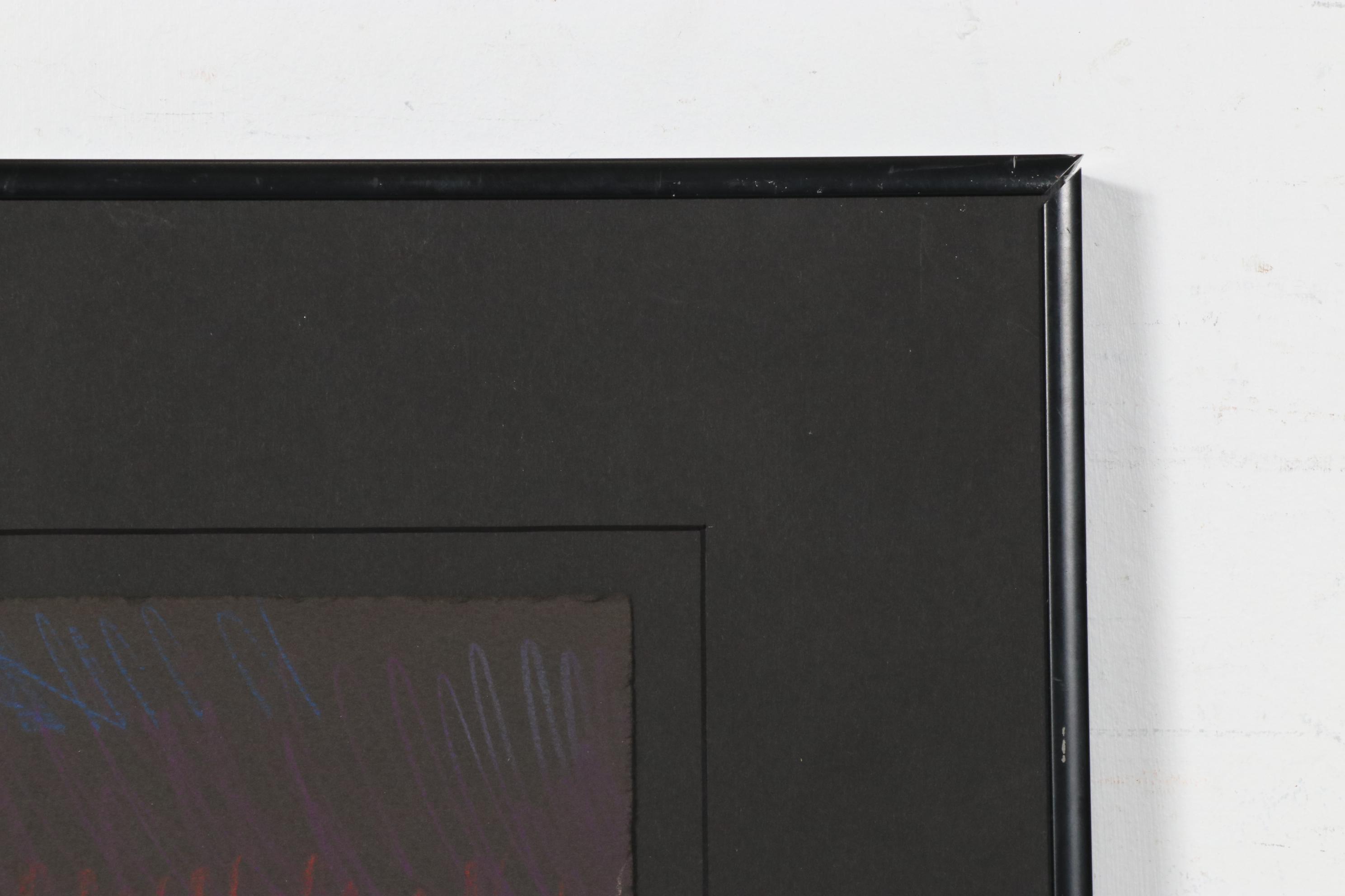 Robert W. Regier Pastel Drawing of Geometric Abstract Composition, 20th Century