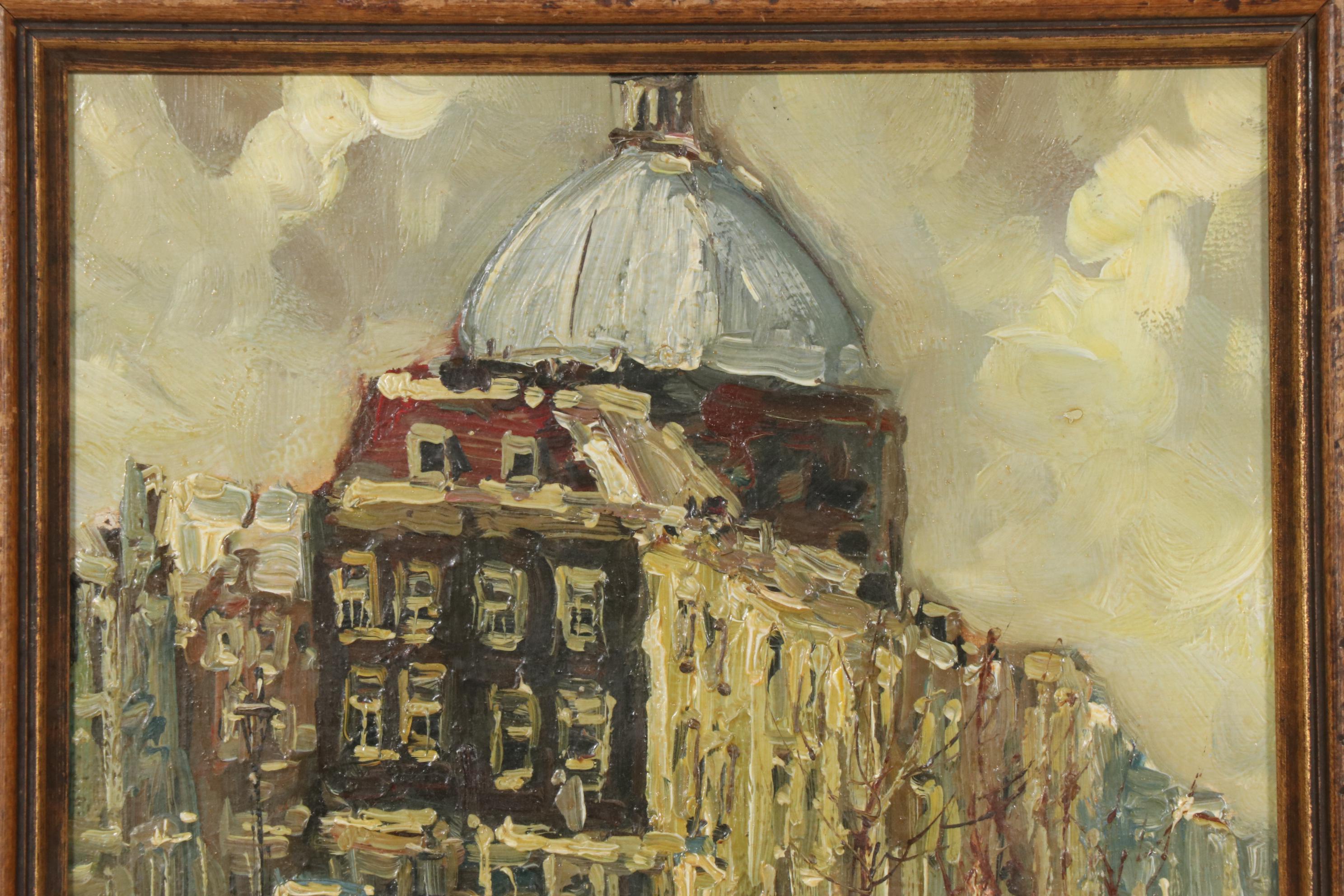 Impressionist Style Oil Painting of St. Peter's Cathedral in London