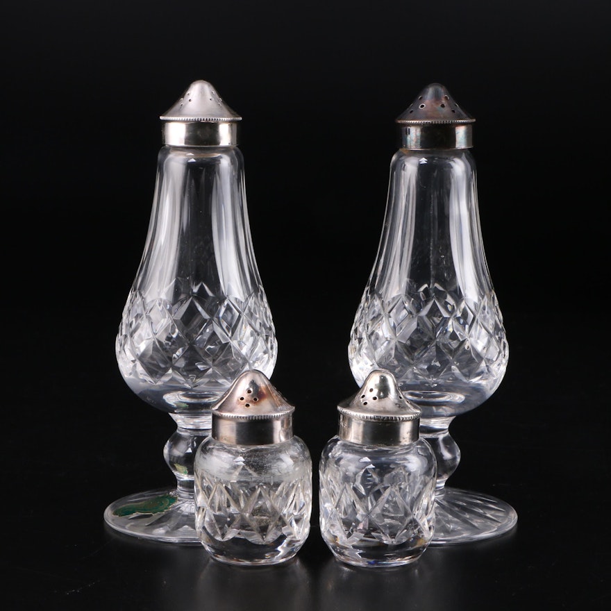 Waterford Crystal "Lismore" Footed Salt and Pepper Shakers and Other Shakers