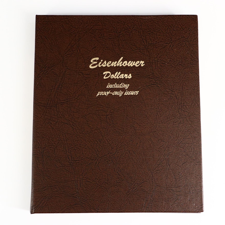 Eisenhower Dollar Coins in Dansco Coin Album, 1971-1978