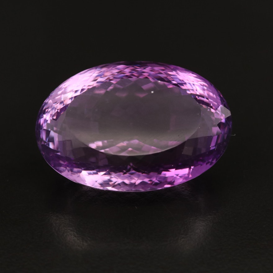 Loose 89.80 CT Oval Faceted Amethyst