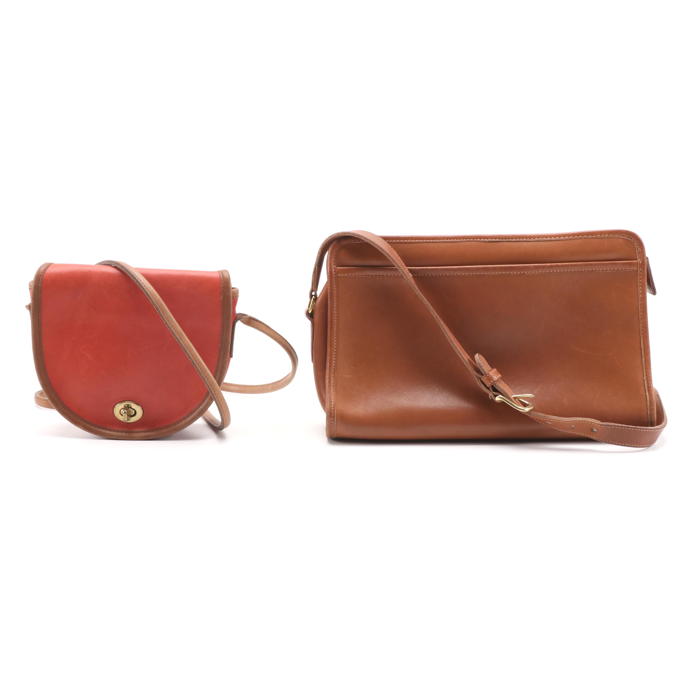 Coach Shoulder and Crossbody Glove-Tanned Leather Bags, Vintage