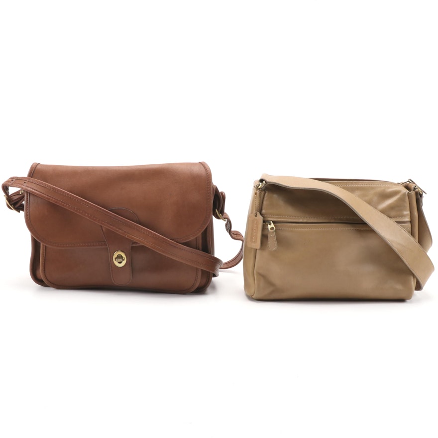 Coach Glove-Tanned Leather Shoulder Bags, Vintage