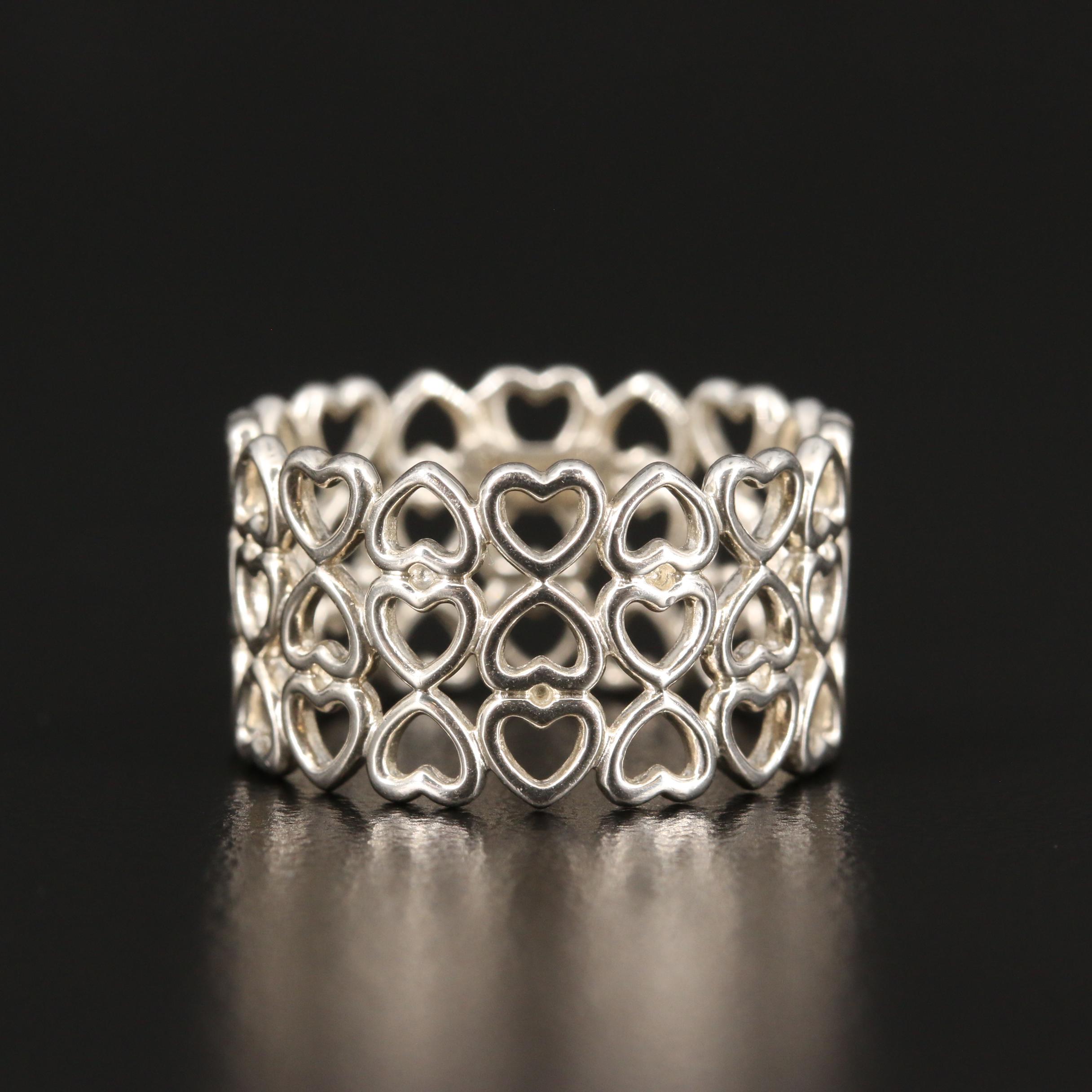 Paloma Picasso for Tiffany & Co. Sterling Silver "Crown of Hearts" Ring