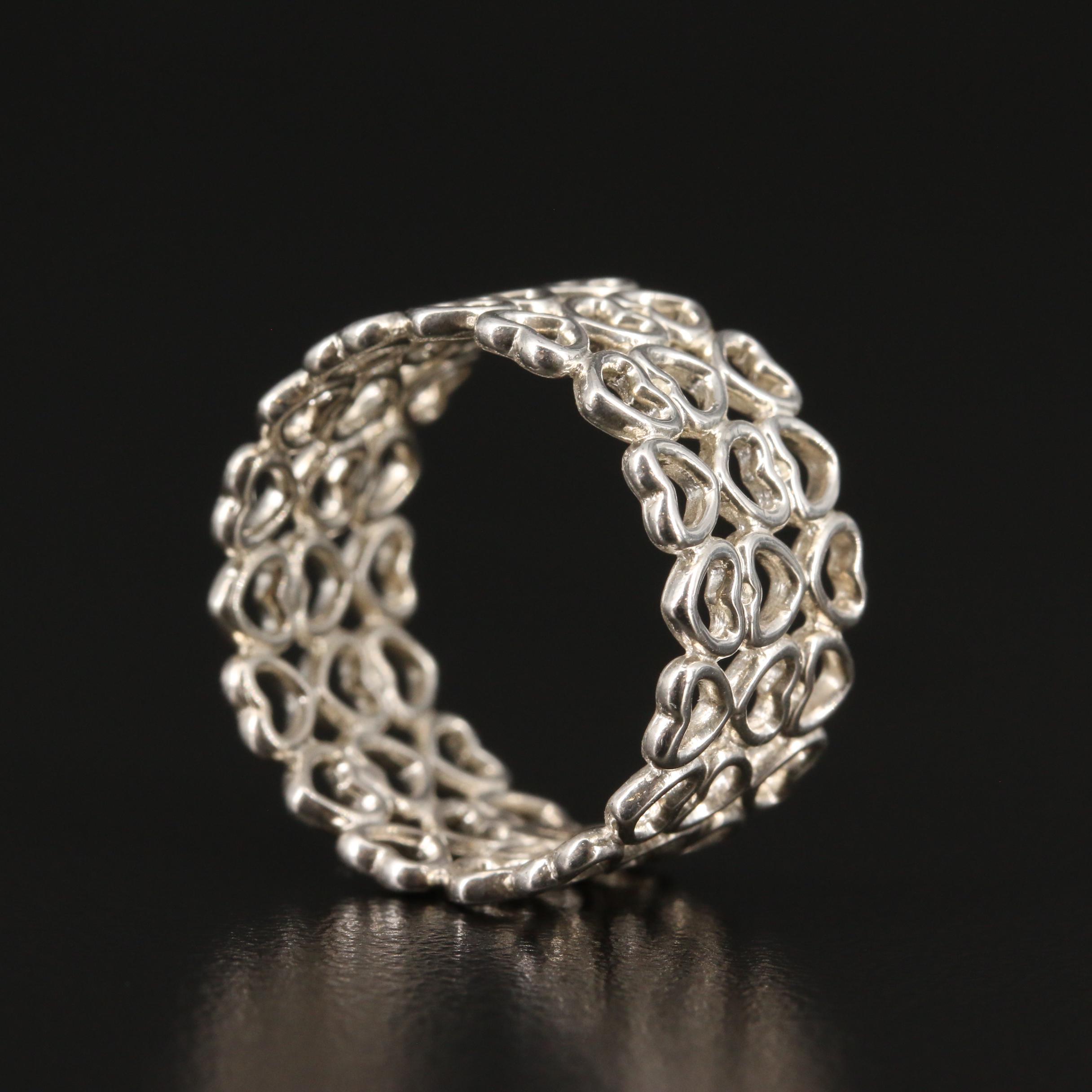Paloma Picasso for Tiffany & Co. Sterling Silver "Crown of Hearts" Ring