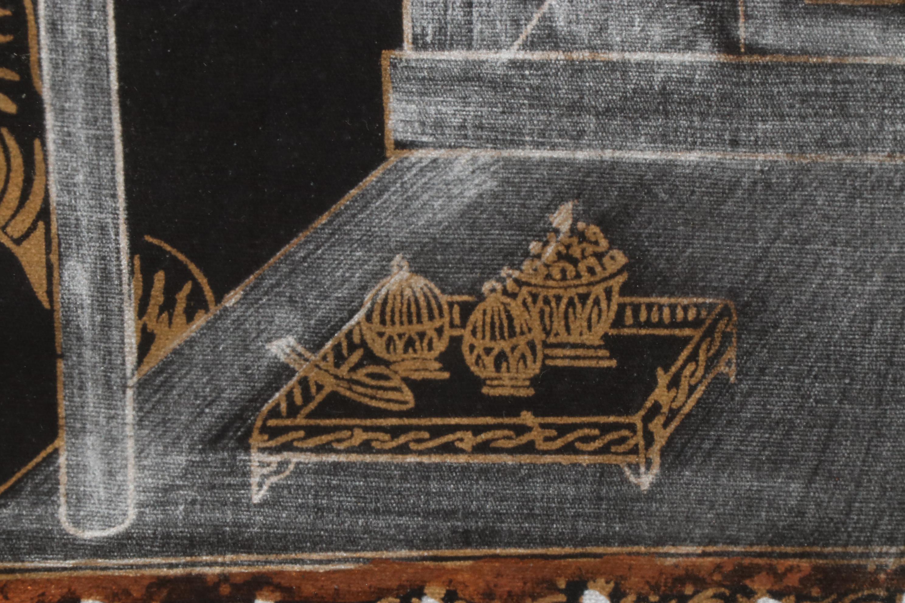 Thai Mixed Media Painting of Ravana Abducting Sita, 20th Century