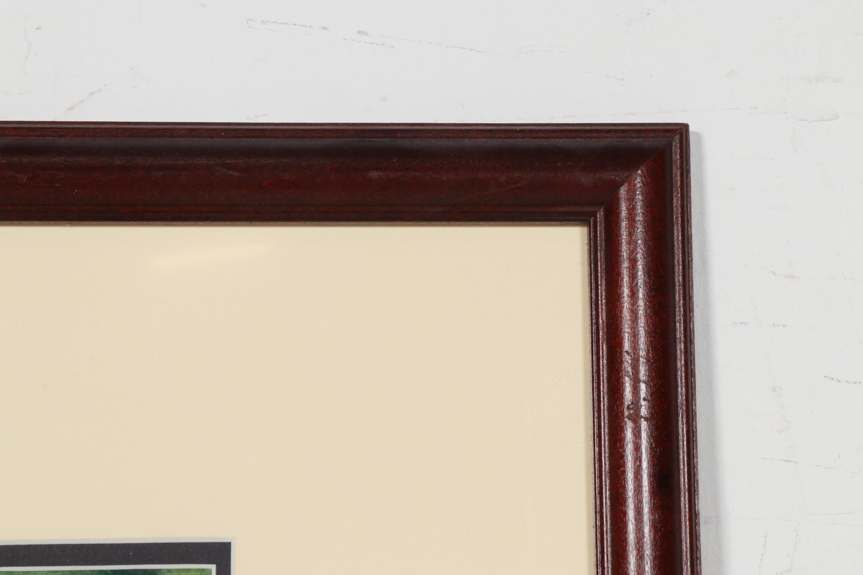 Linda Unti Still Life Watercolor Painting of Bottle of Wine and Glass