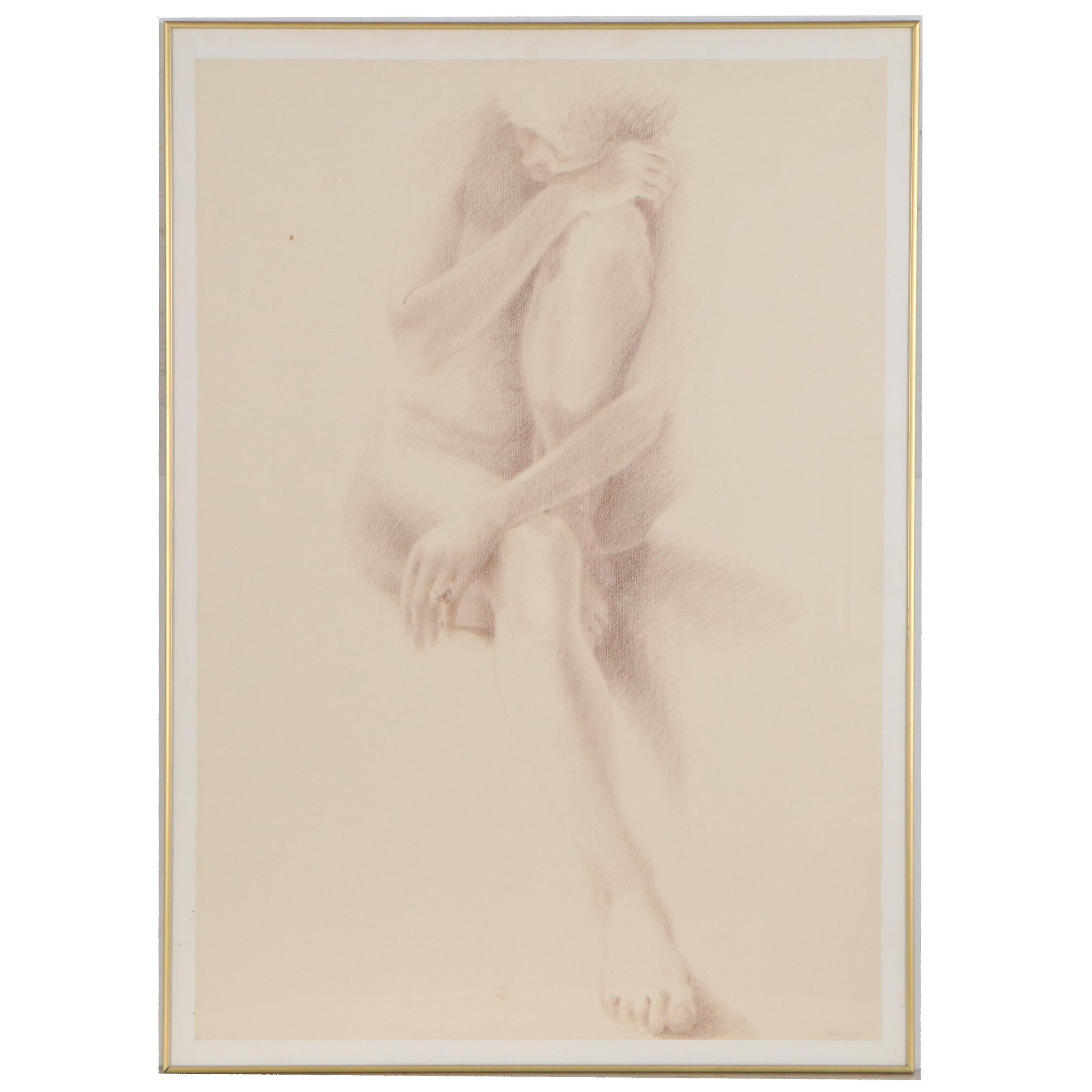 Joan Root Color Pencil Drawing "Evening," 1978