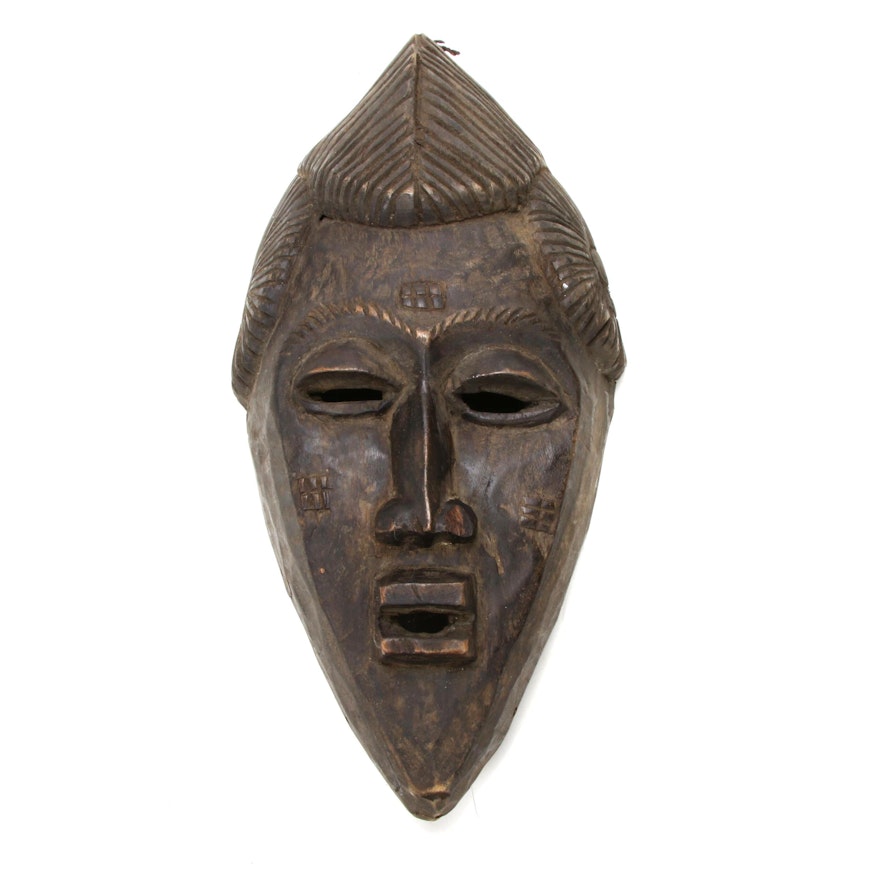 West African Style Carved Wood Mask