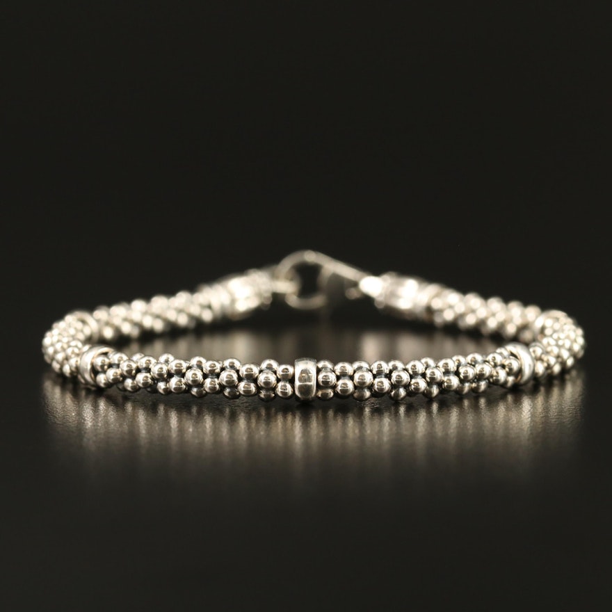 Lagos "Signature Caviar" Sterling Silver Beaded Bracelet