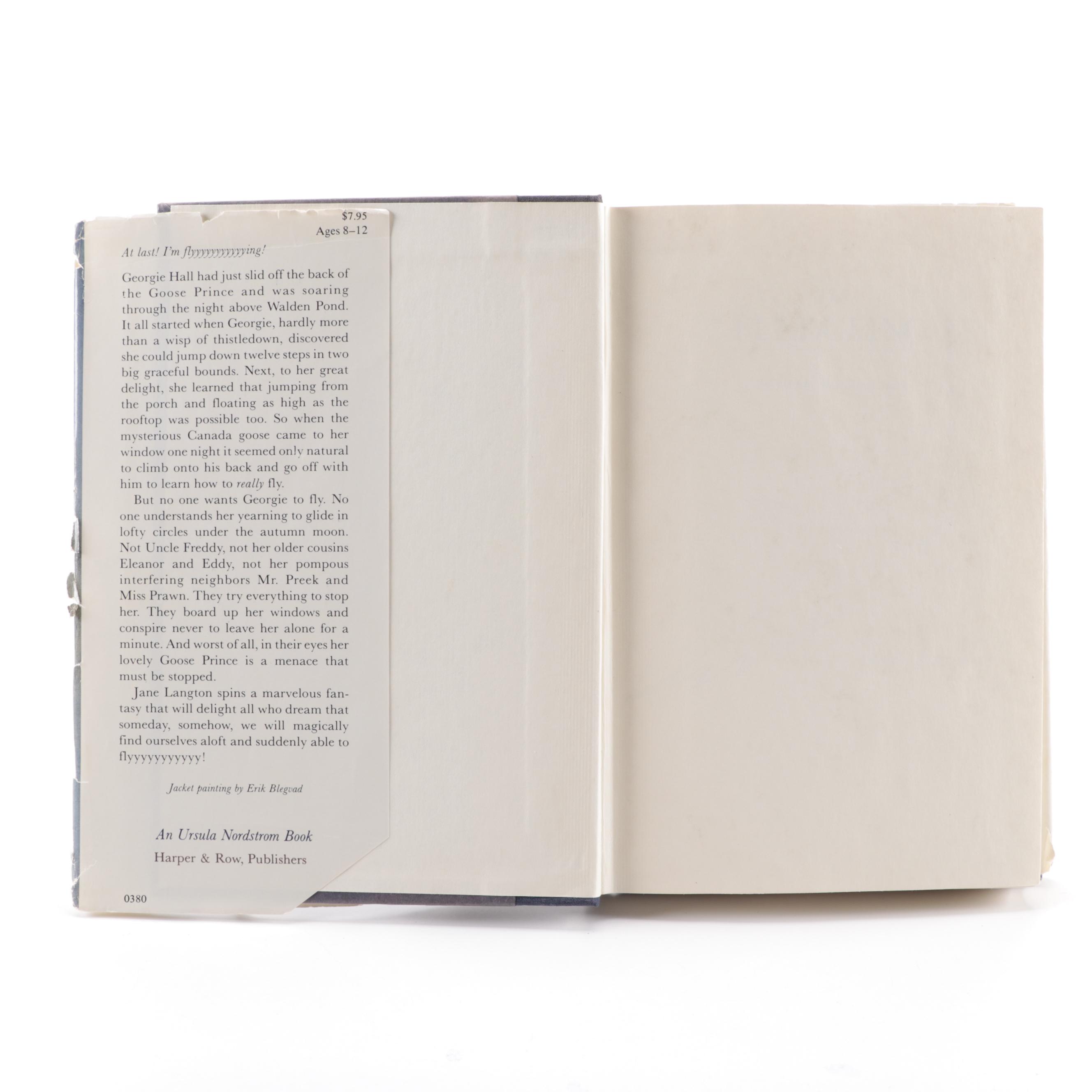 Signed with Drawing "The Fledgling" and "The Time Bike" by Jane Langton