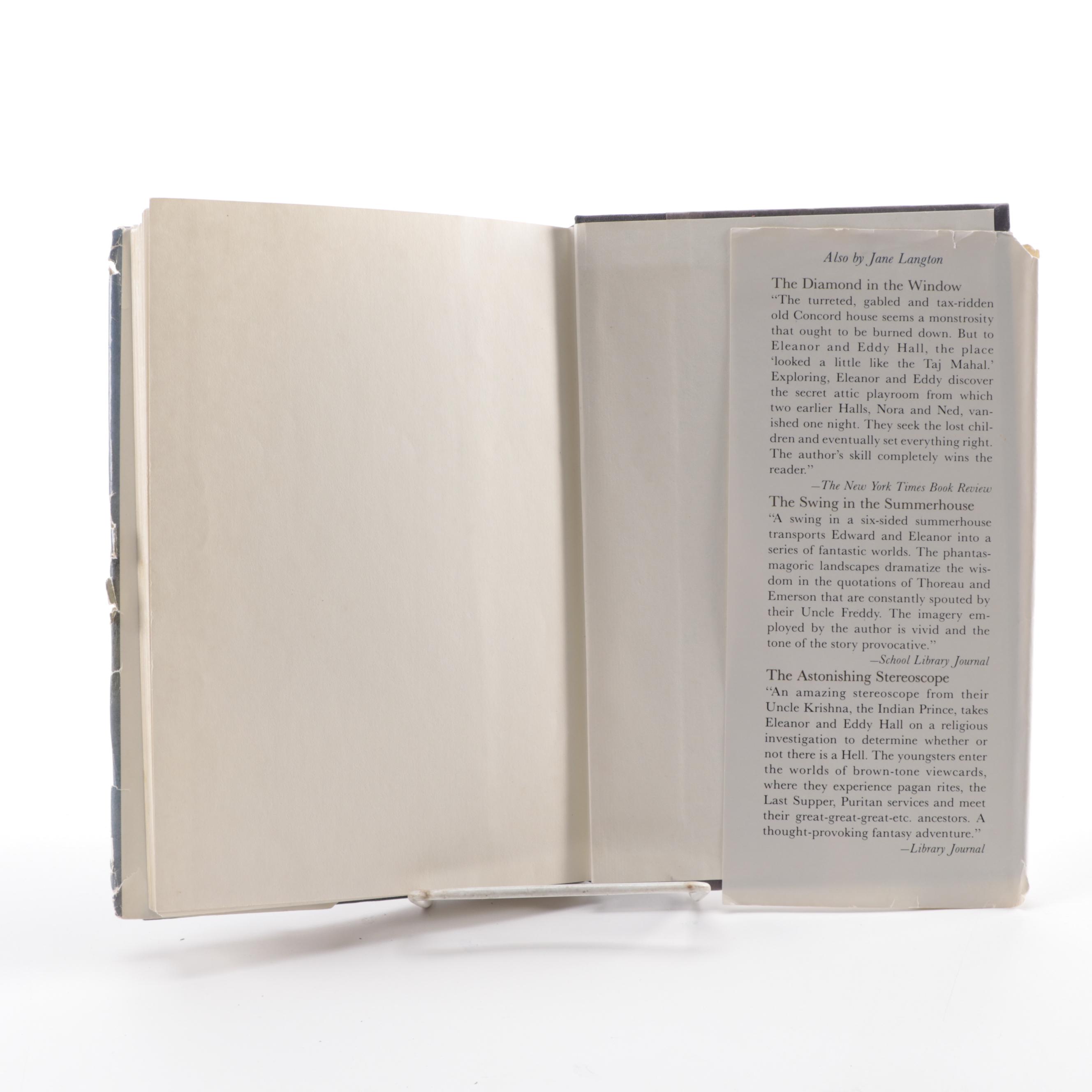 Signed with Drawing "The Fledgling" and "The Time Bike" by Jane Langton